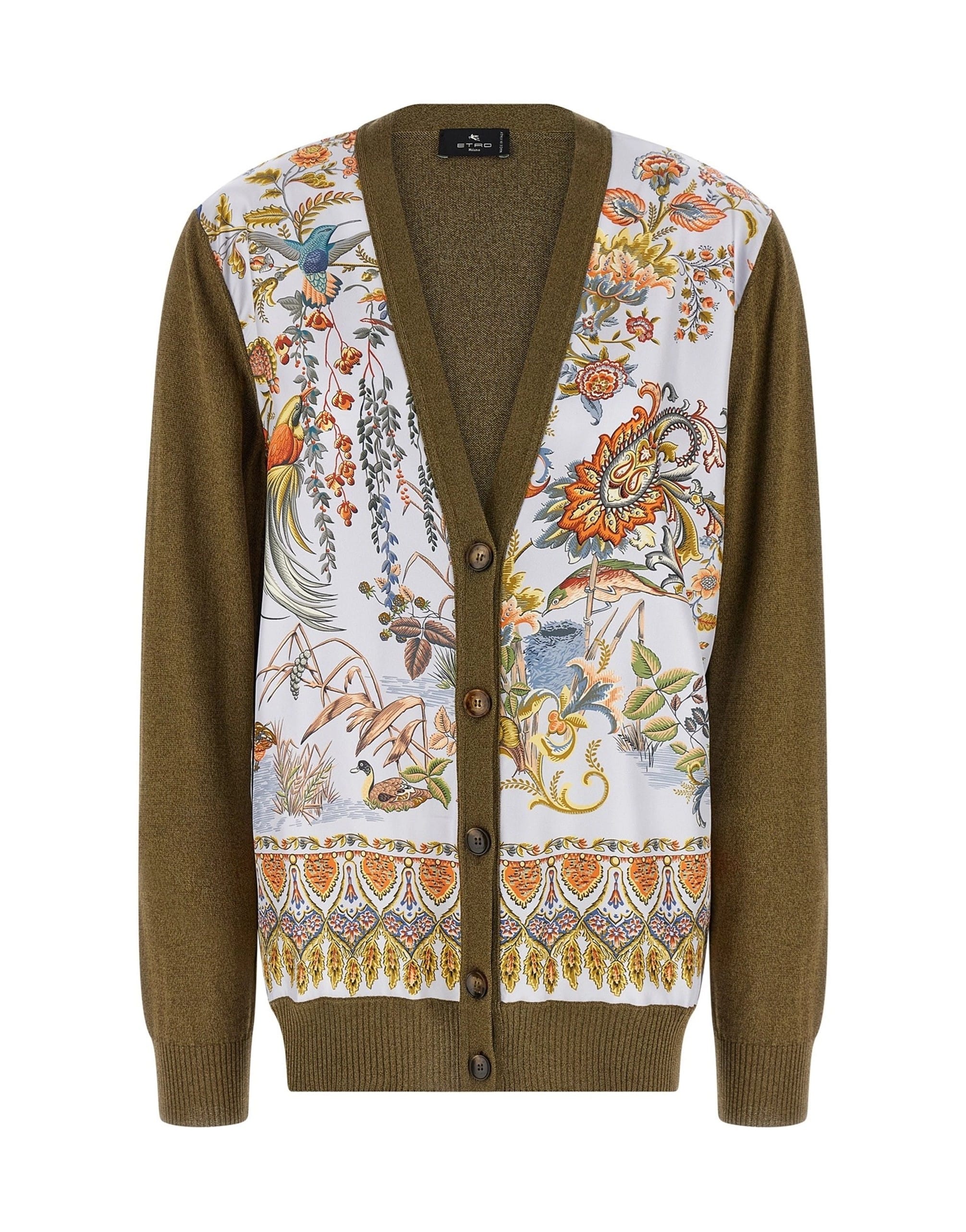 Etro ペイズリーシルクインサートカーディガン | Sendegaro JP