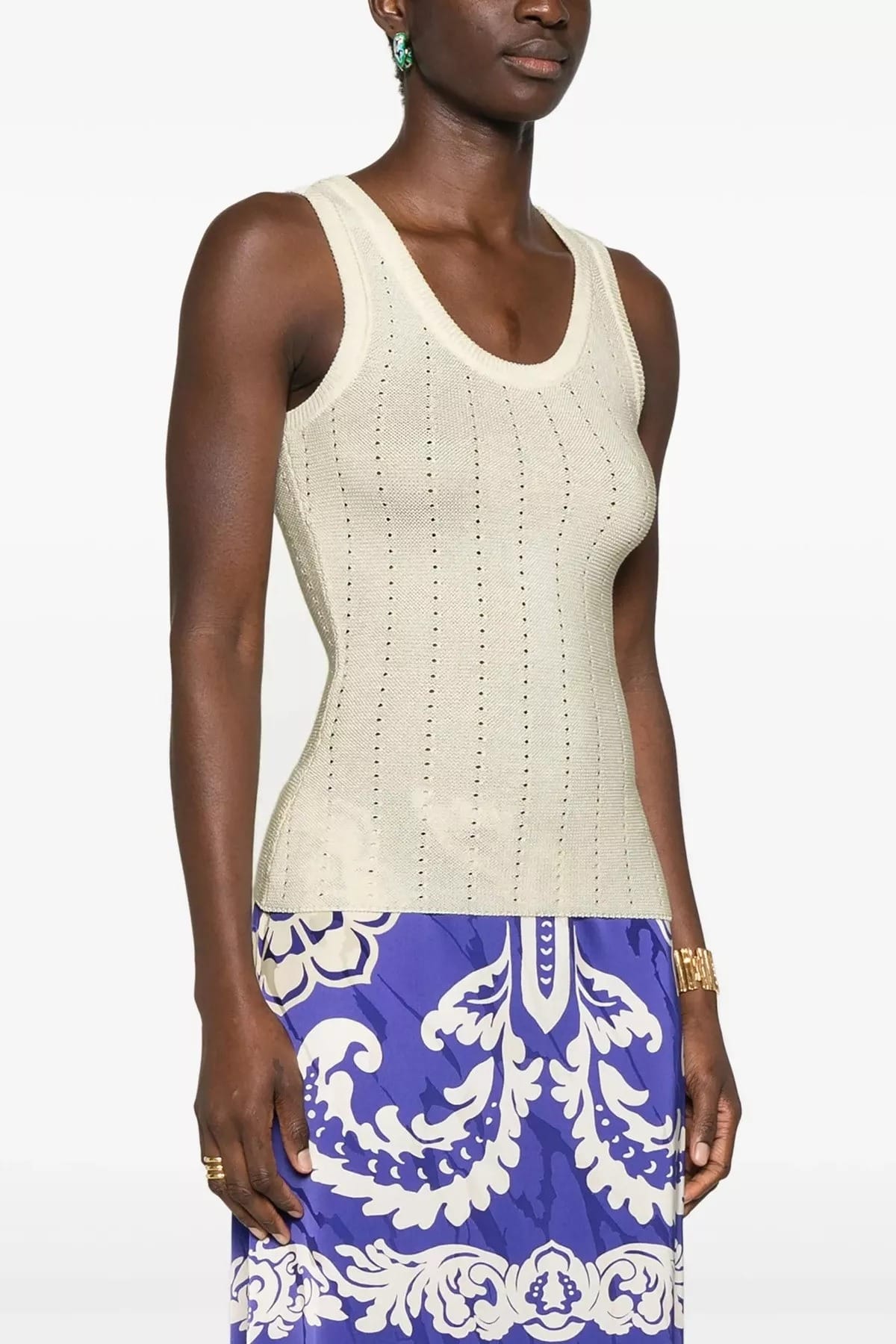 Etro Punched Silk Blend Top - alternate view