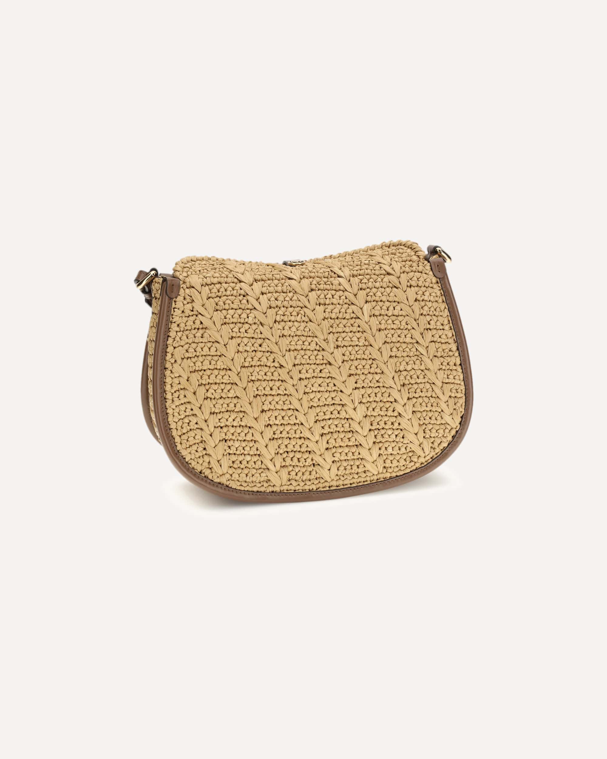 Etro Raffia Crochet Pony Shoulder Bag
