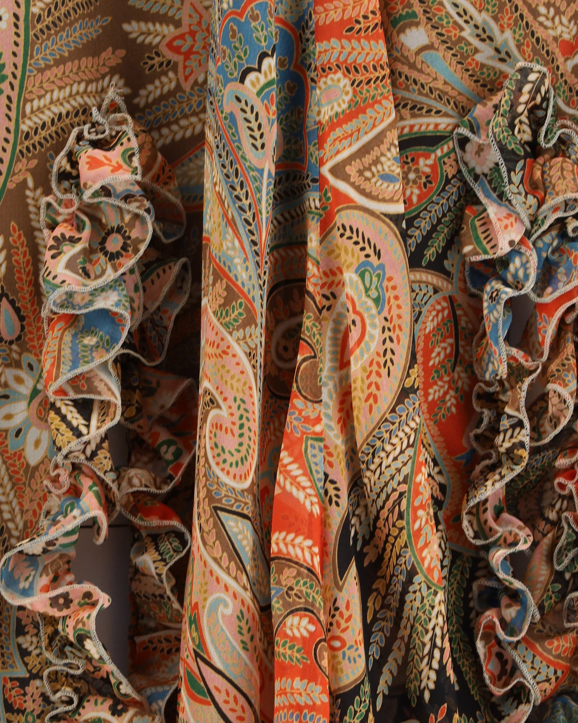 Etro Silk Long Skirt With Flounce