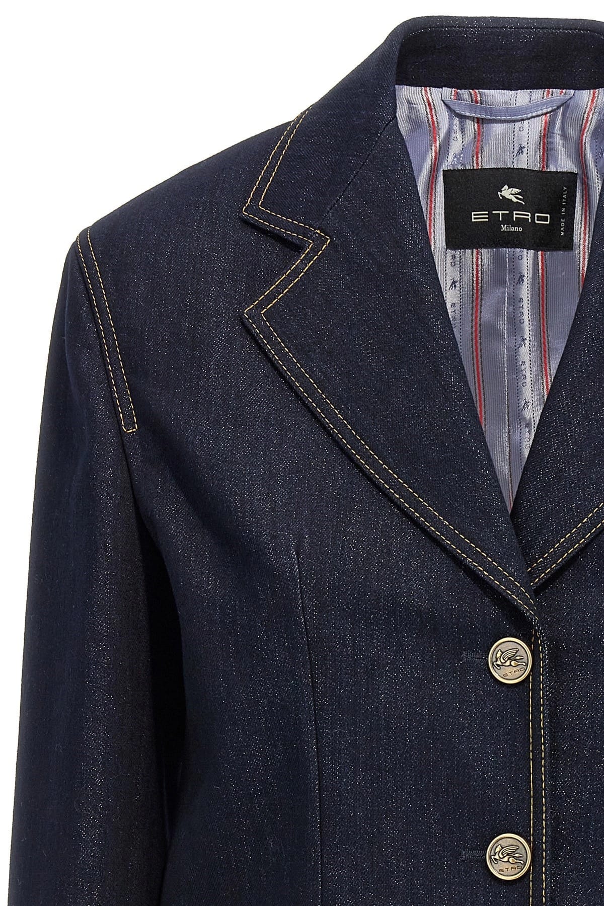 Etro Etro Single-Breasted Denim Blazer