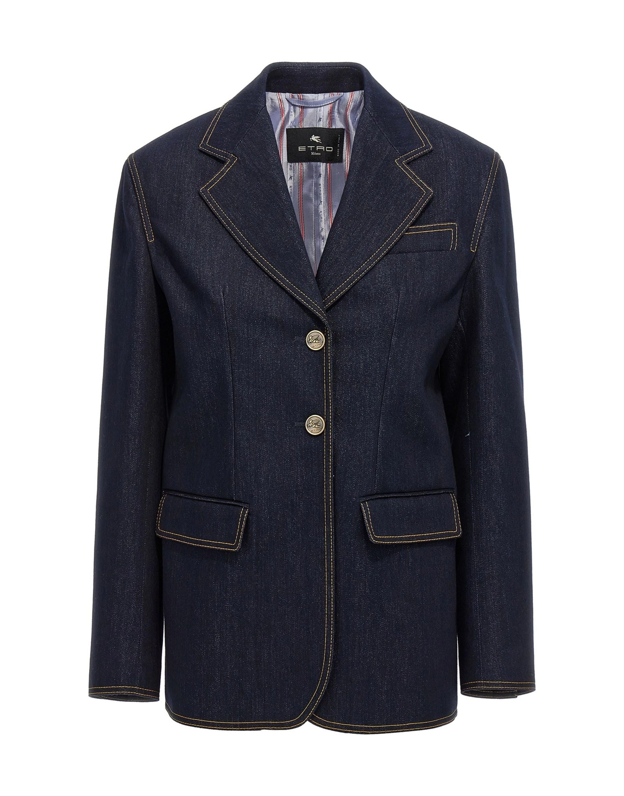 Etro Etro Single-Breasted Denim Blazer