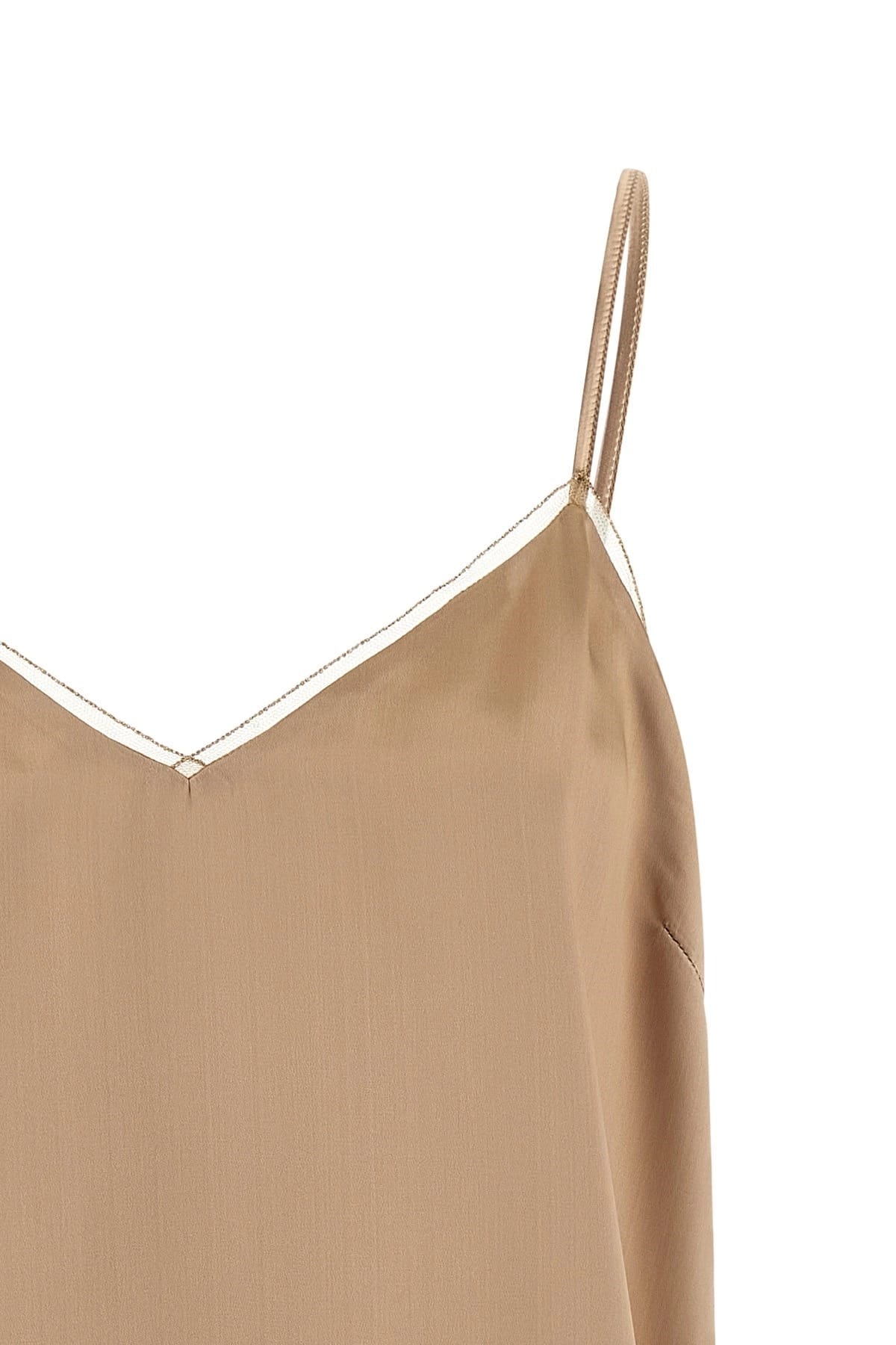Fabiana Filippi Fabiana Filippi Beige Satin Lingerie Top