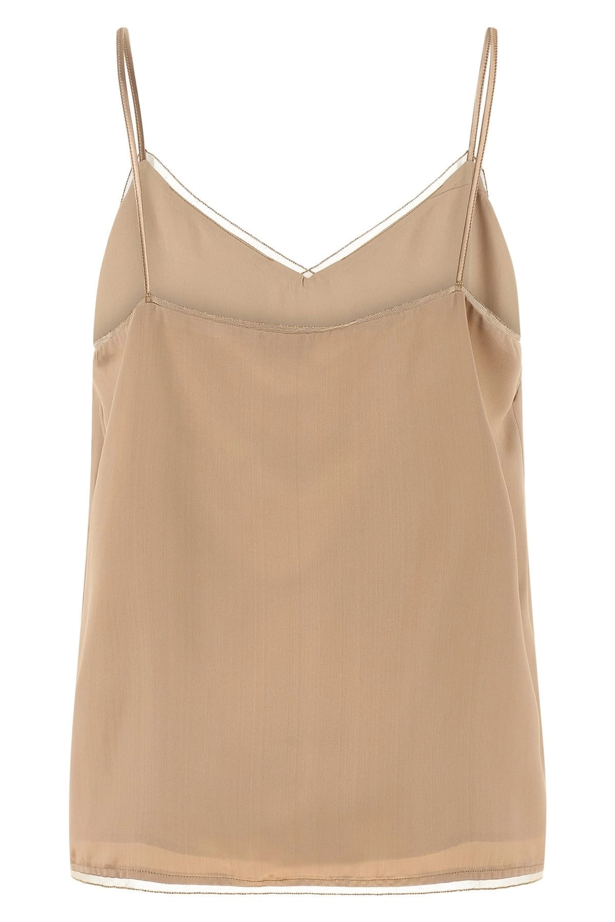 Fabiana Filippi Fabiana Filippi Beige Satin Lingerie Top