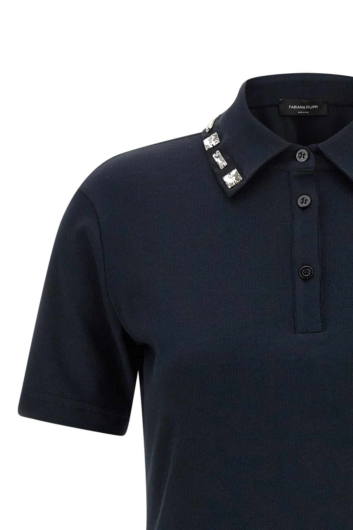Fabiana Filippi Fabiana Filippi Crystal Collar Polo Shirt