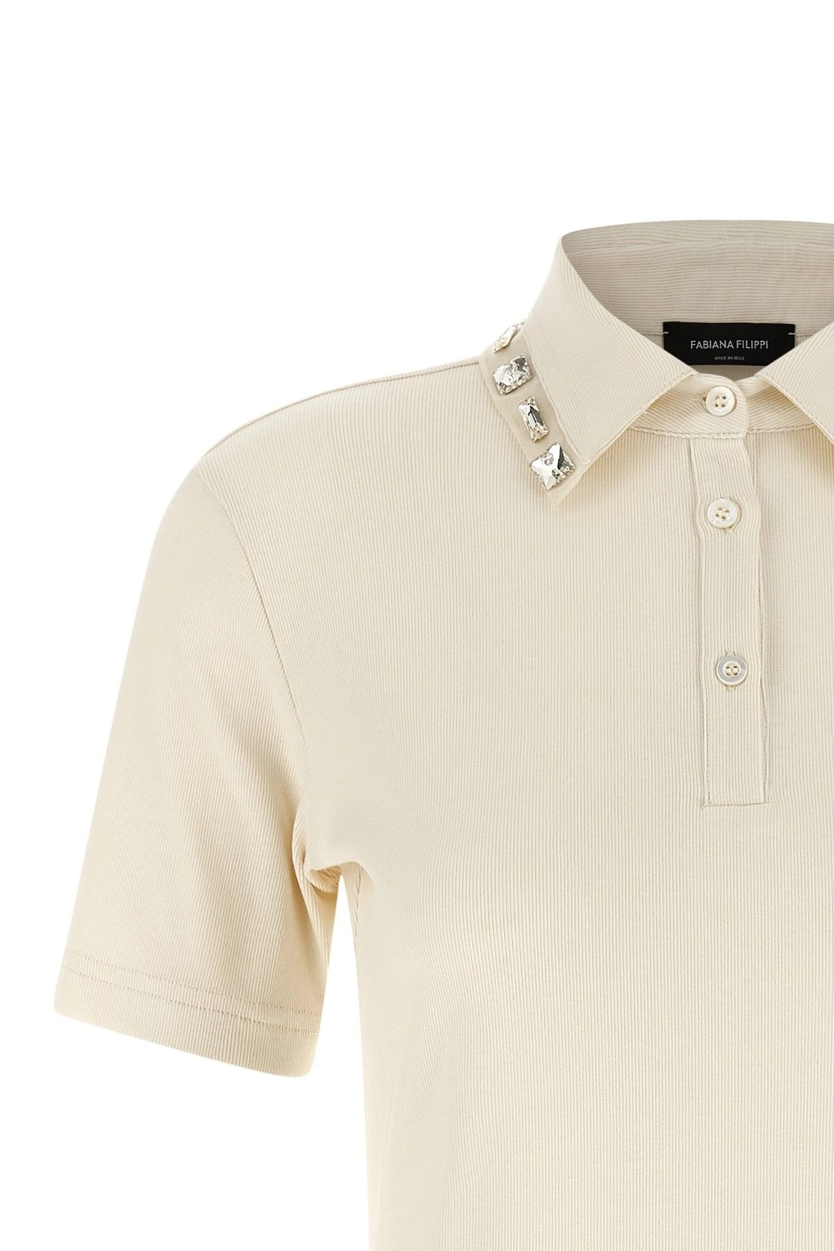 Fabiana Filippi Fabiana Filippi Crystal Collar Polo Shirt