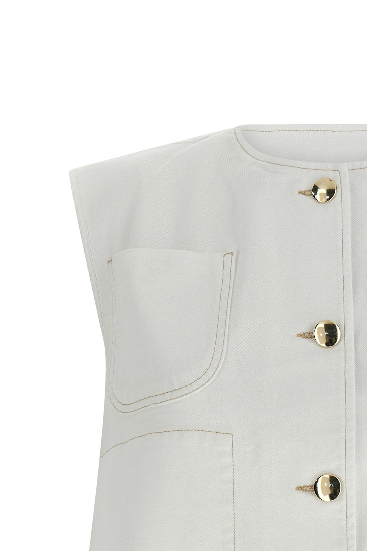 Fabiana Filippi Fabiana Filippi Denim And Knit Vest