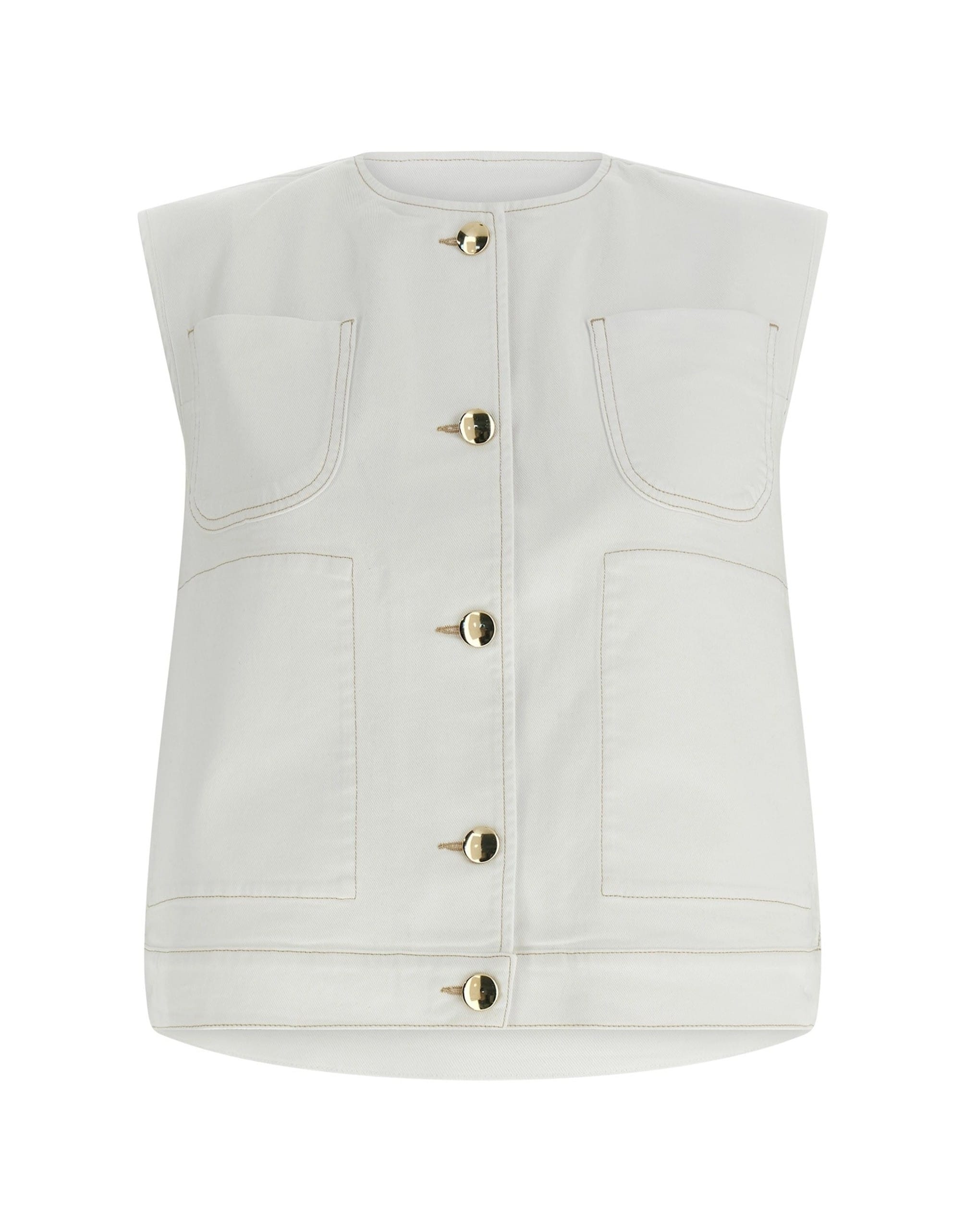 Fabiana Filippi Fabiana Filippi Denim And Knit Vest