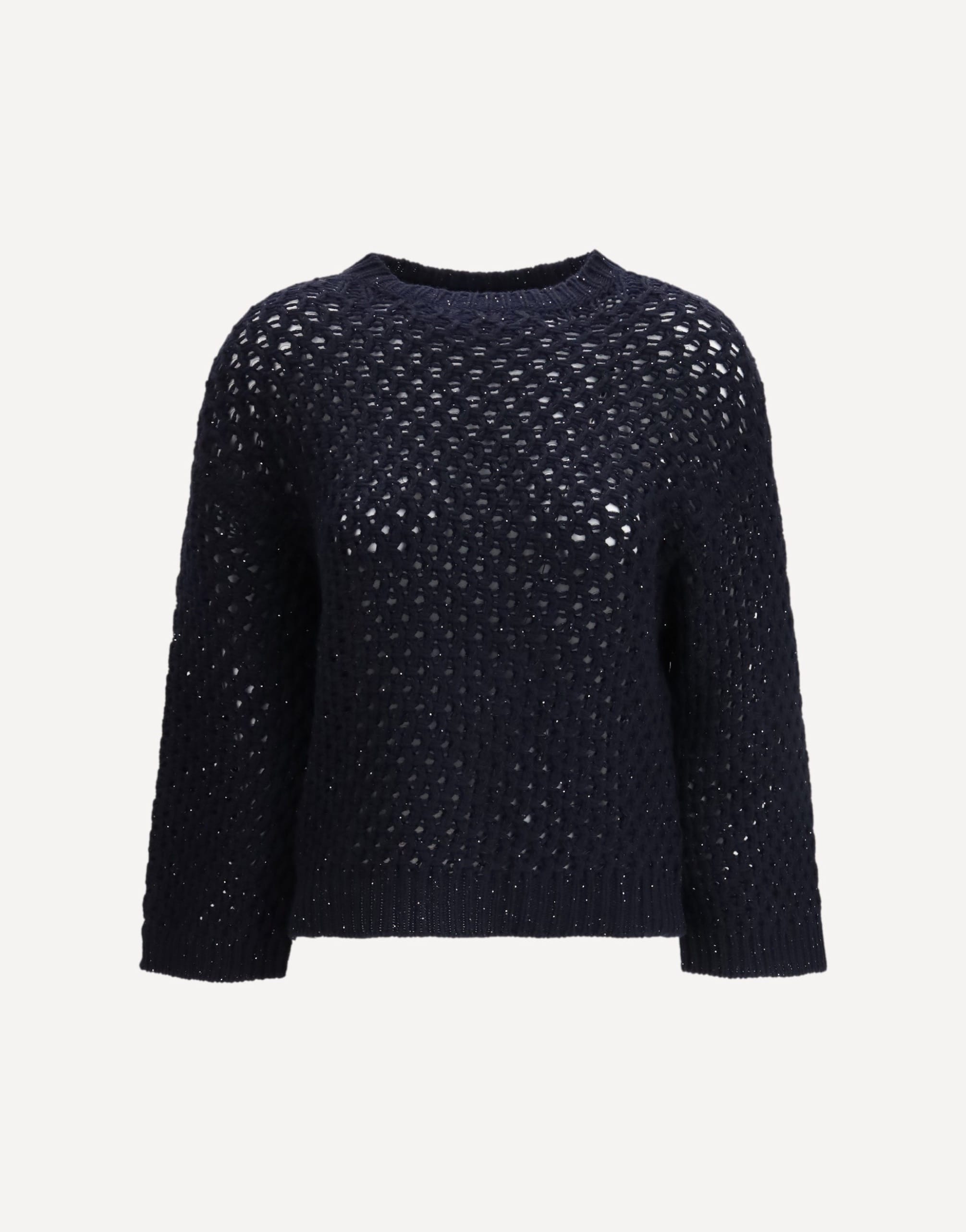 Fabiana Filippi Jumper In Platinum Yarn With Micro Sequins