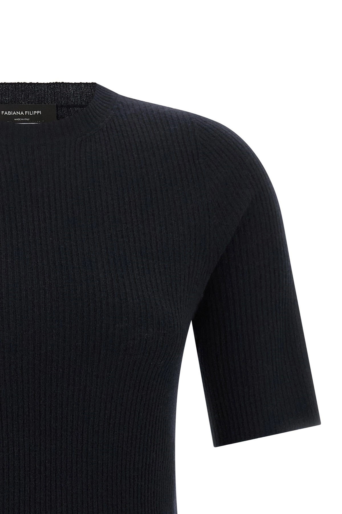 Fabiana Filippi Ribbed Knit Crewneck T-Shirt