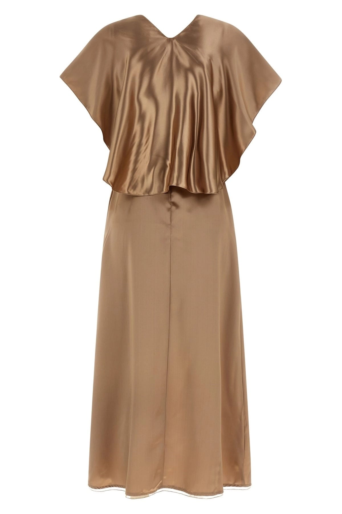 Fabiana Filippi Fabiana Filippi Satin Midi Dress With Cape