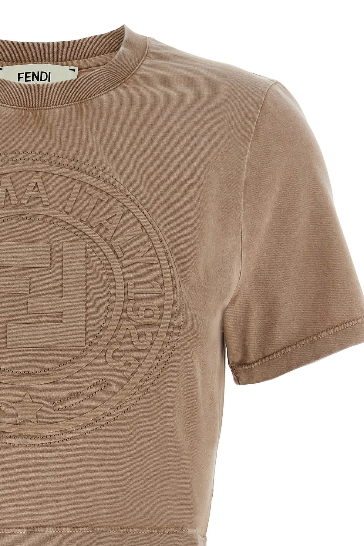 Fendi Fendi 3D Roma Crop T-Shirt