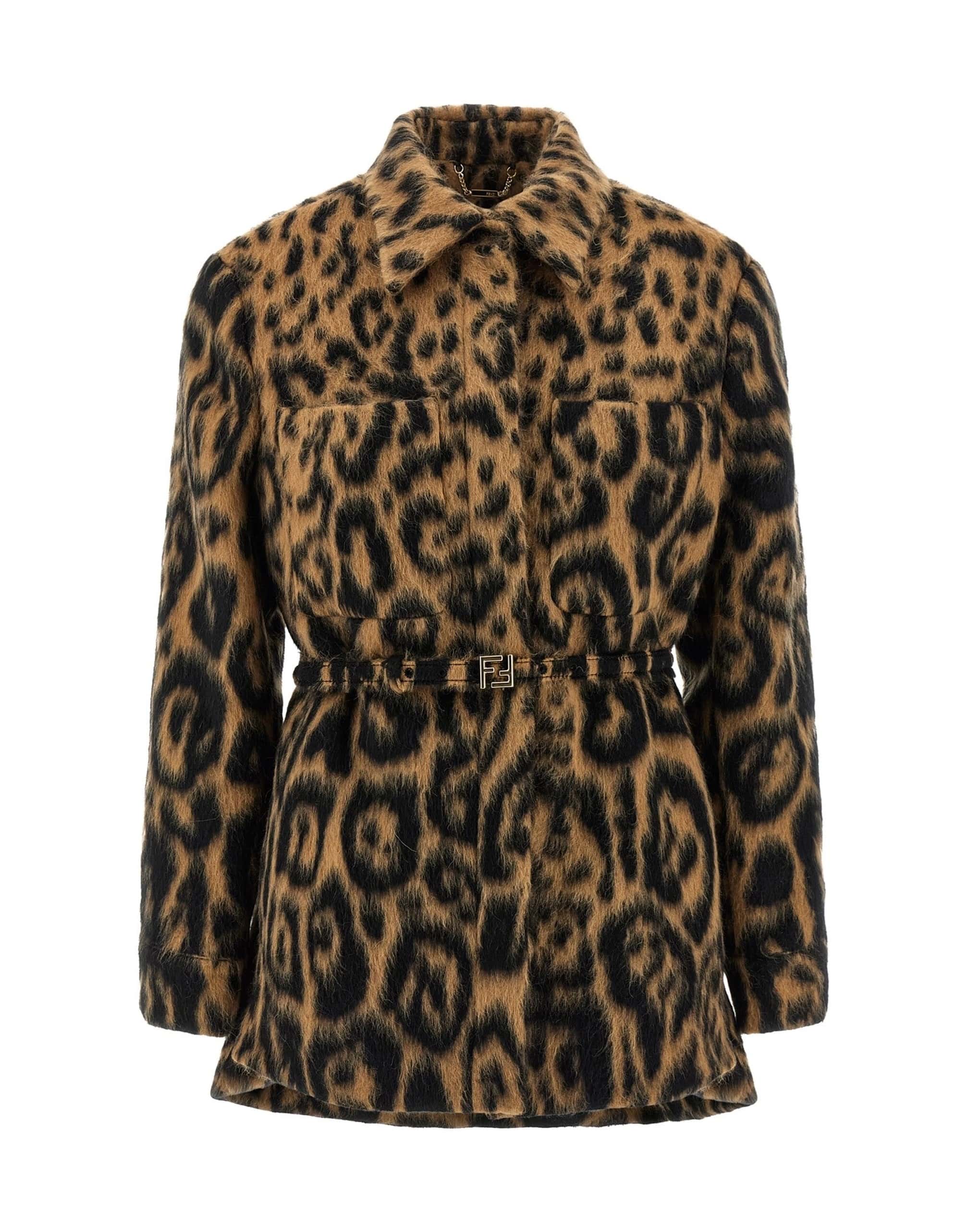 Fendi Jaqueta de lã animalier Fendi | Sendegaro BR