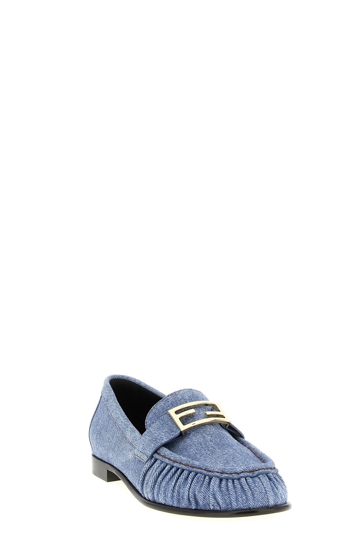 Fendi Fendi Baguette Denim Loafers