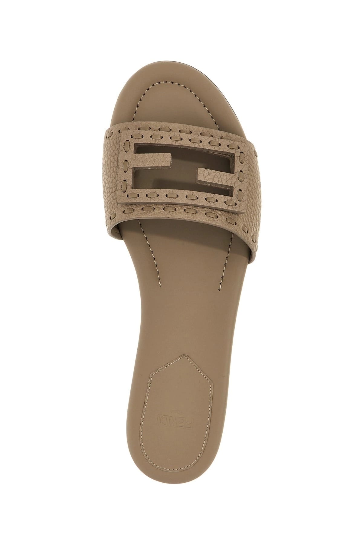 Fendi Fendi Baguette Leather Slides