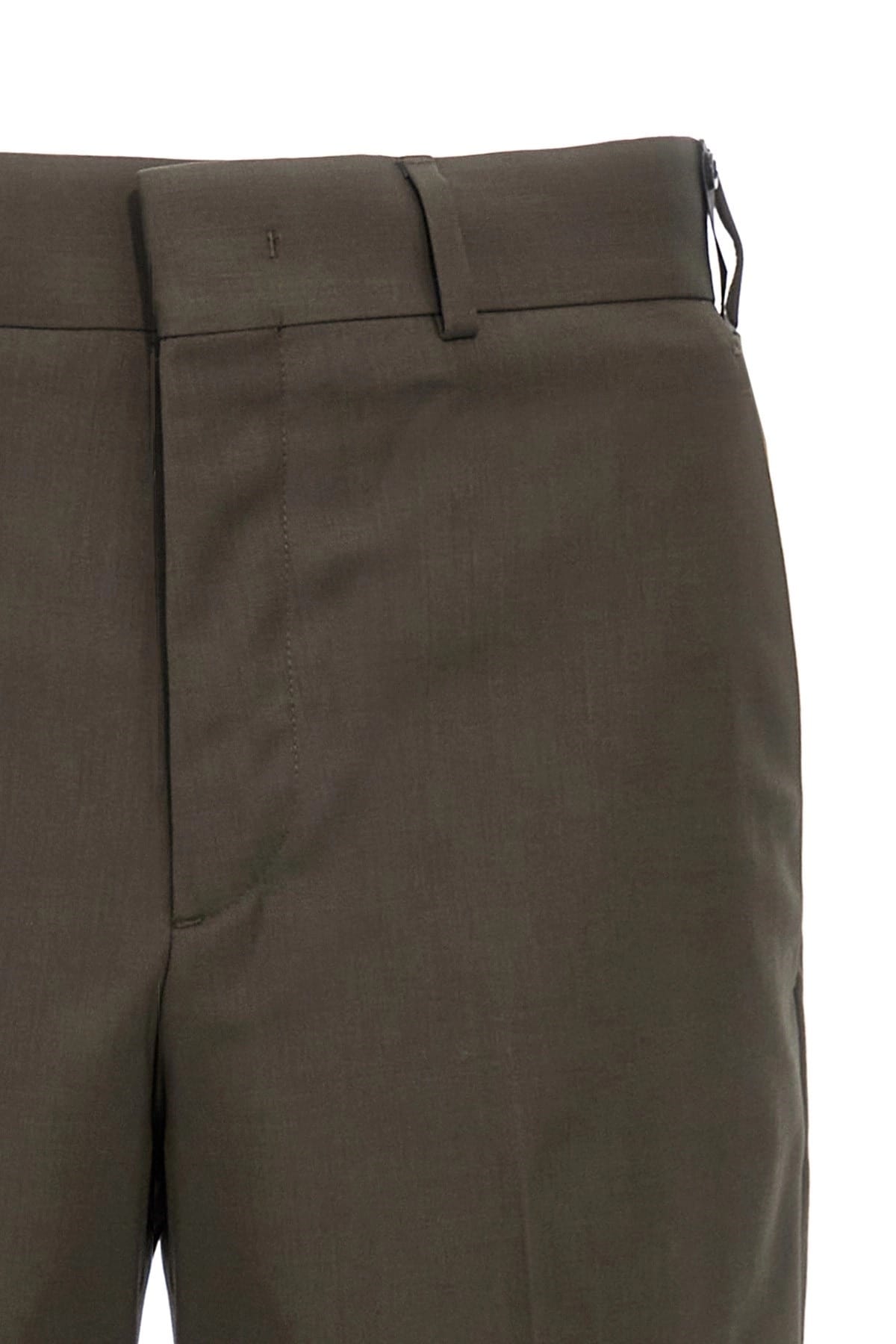 Fendi Fendi Cipresso Straight Leg Wool Pants