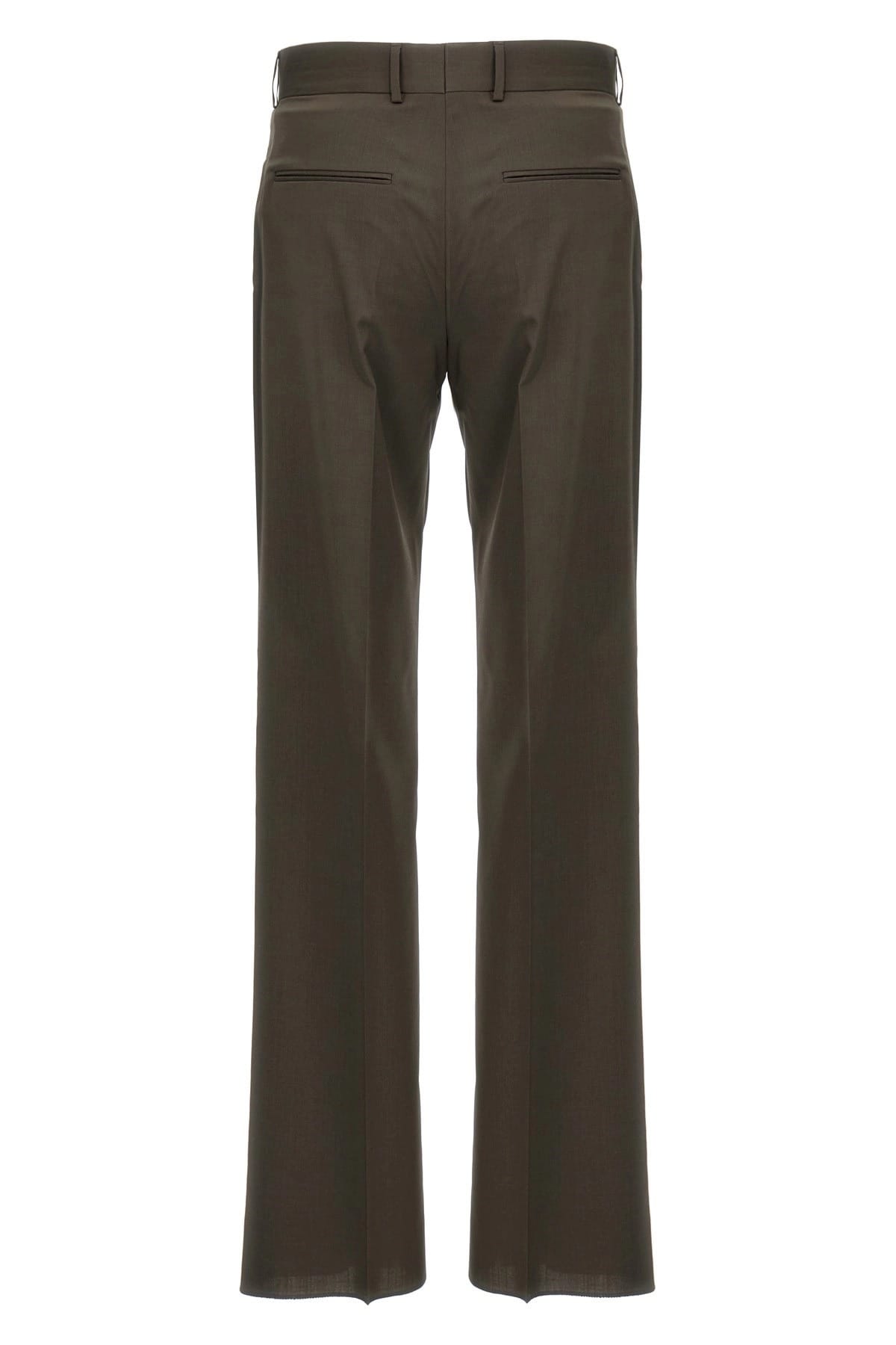 Fendi Fendi Cipresso Straight Leg Wool Pants
