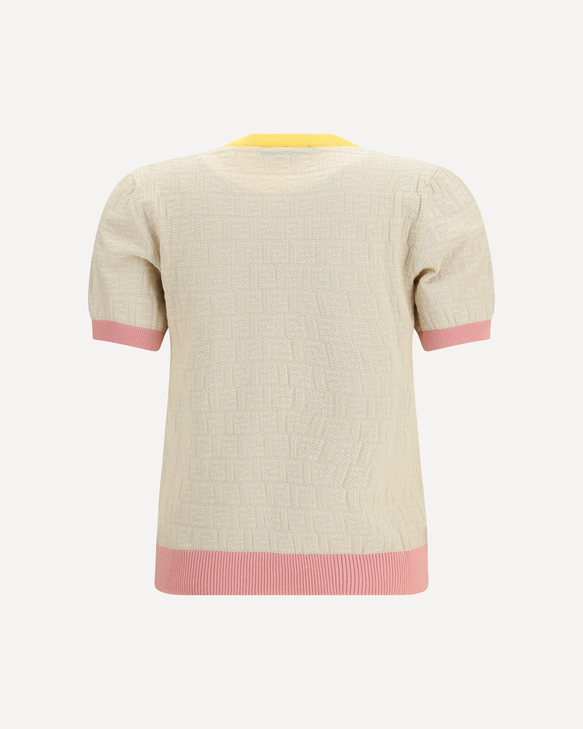 Pullover mit Rundhalsausschnitt aus Baumwolle und Seide mit FF-Motiv - alternate view