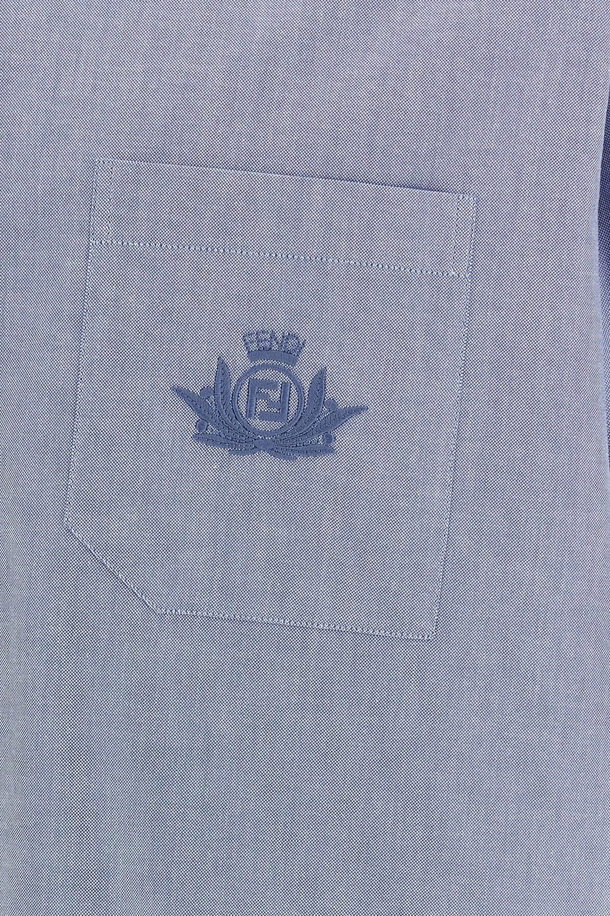 Fendi Fendi Crest Embroidered Oxford Shirt