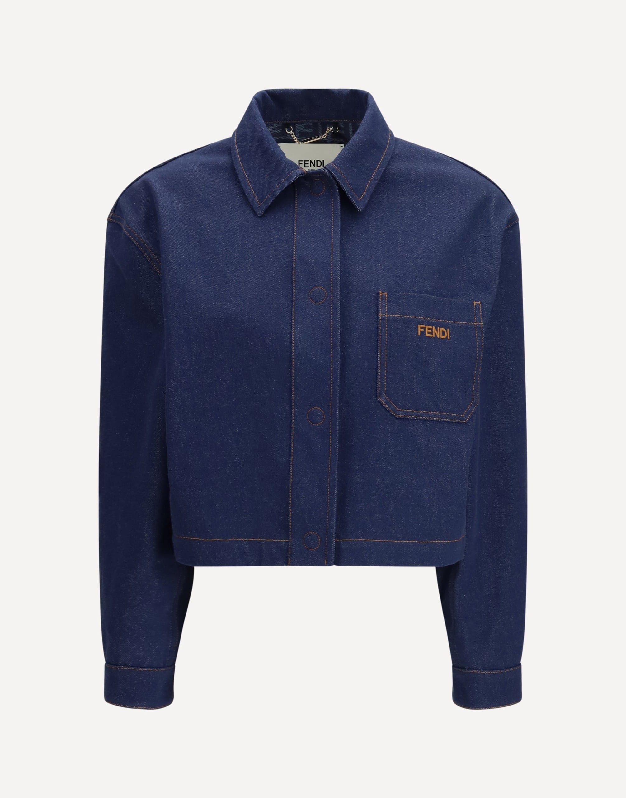 Fendi FFモチーフ付きクロップドデニムジャケット | Sendegaro JP