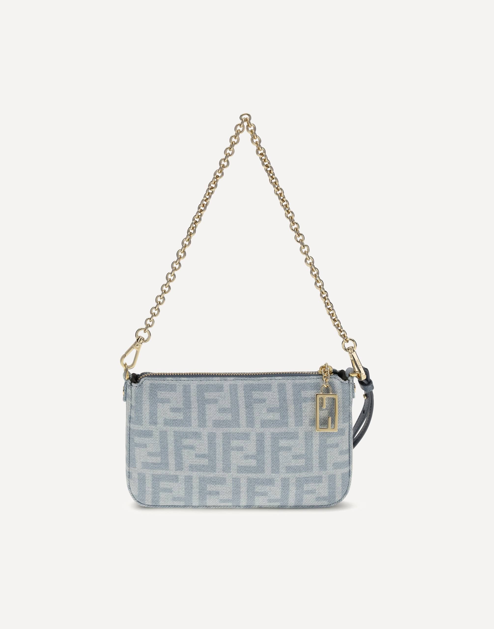 Fendi Denim Baguette Clutch Bags