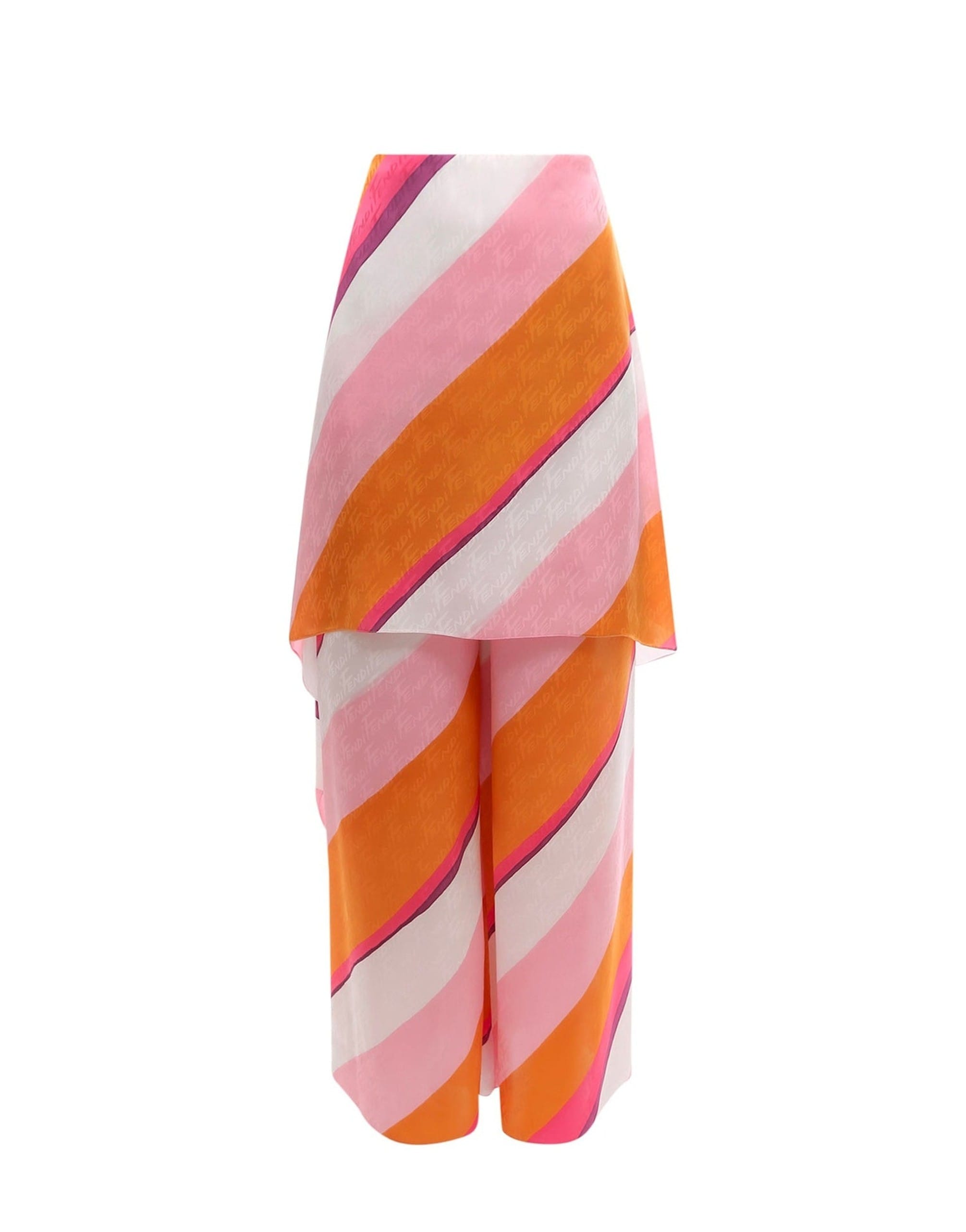 Fendi Ff Color-Block Draped Trousers