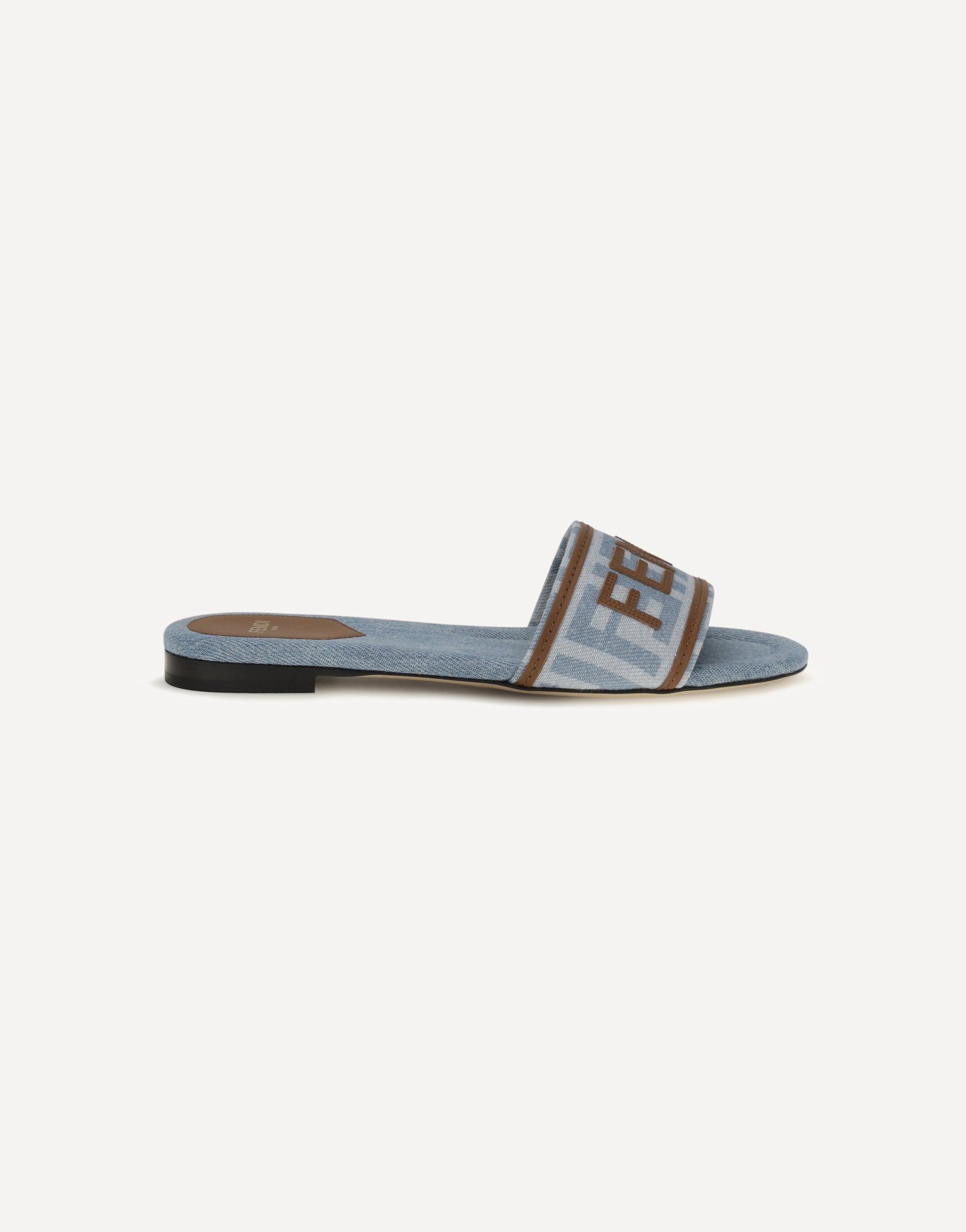 Fendi Ff Denim Sandals