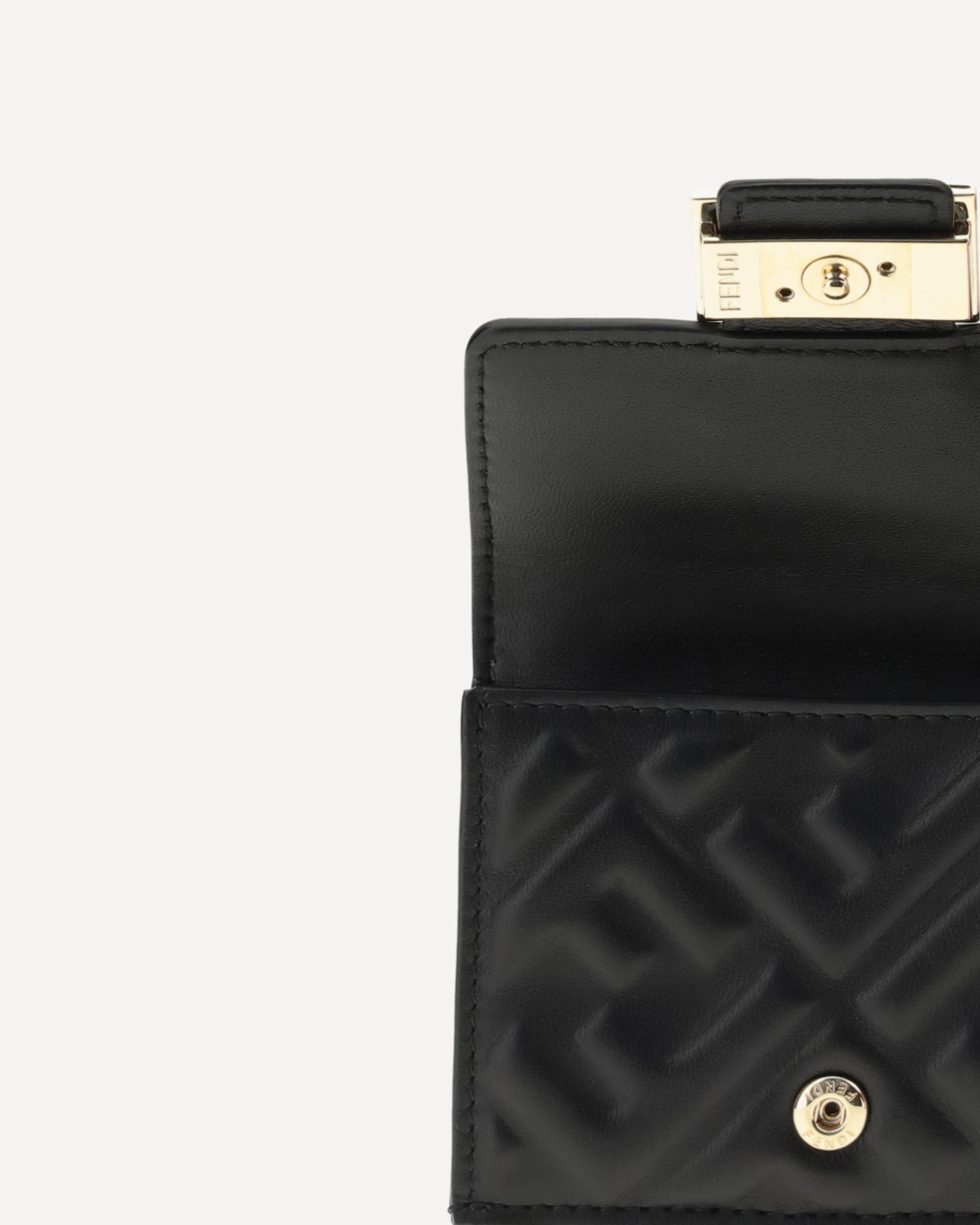 Fendi Ff Embossed Leather Wallet
