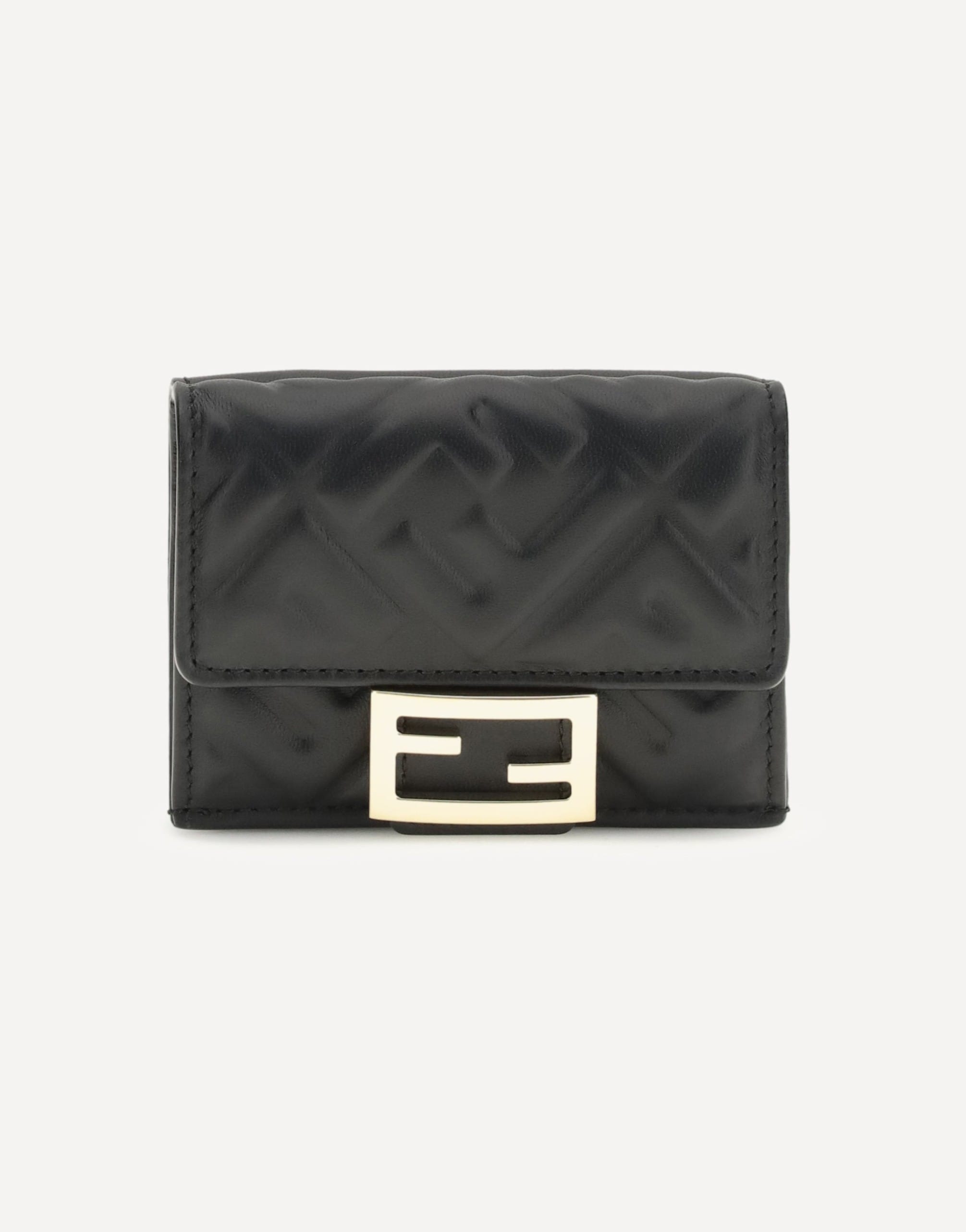Fendi Ff Embossed Leather Wallet