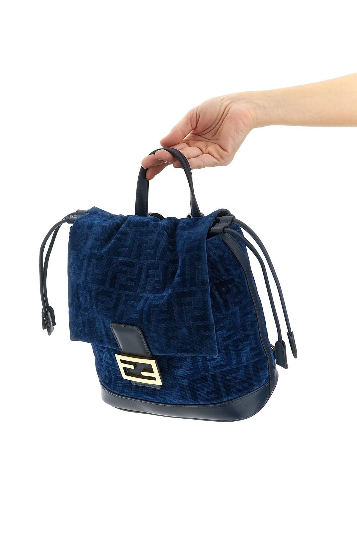 Fendi Fendi FF Flocked Denim Backpack