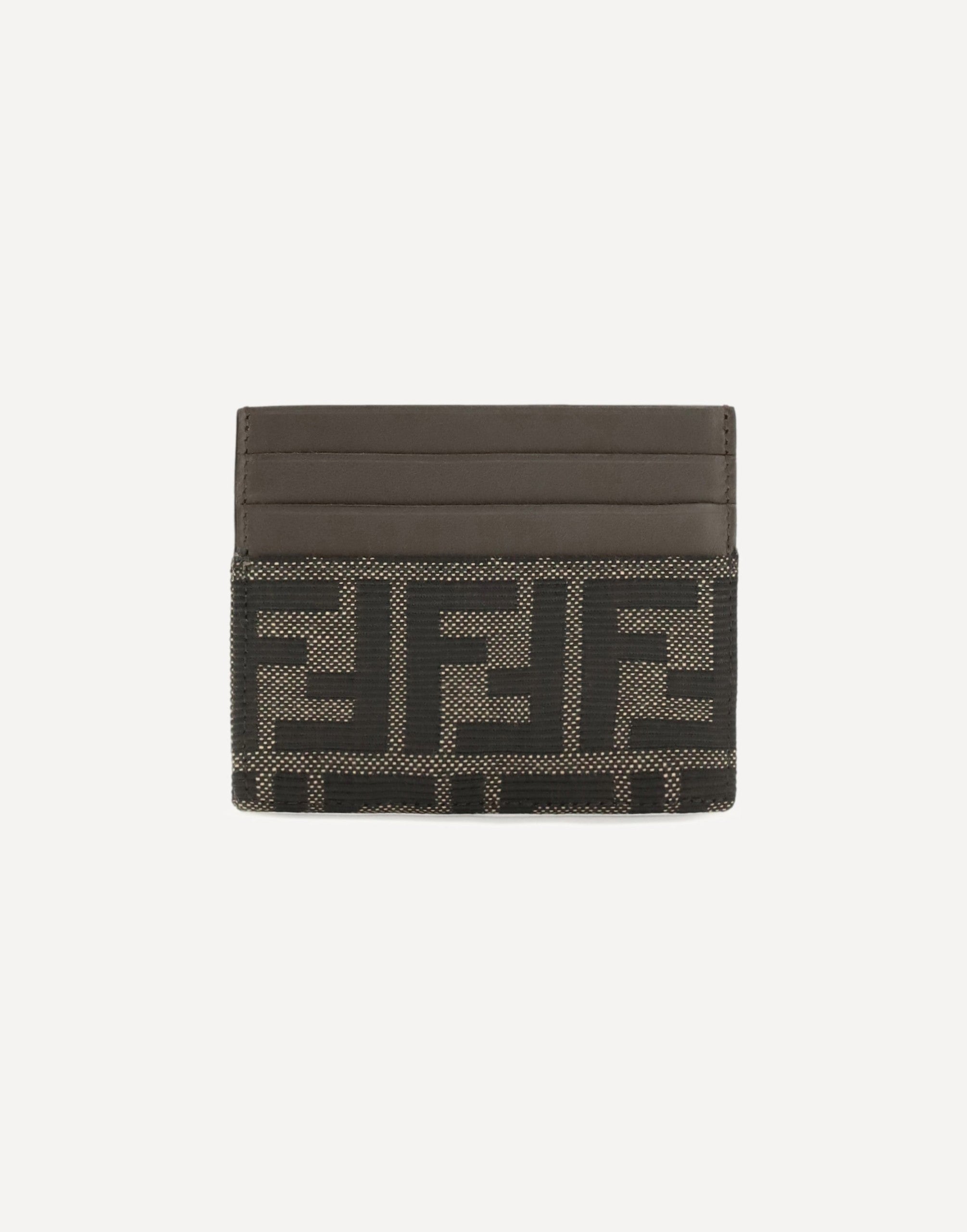 Fendi FF Jacquard Leather Card Holder