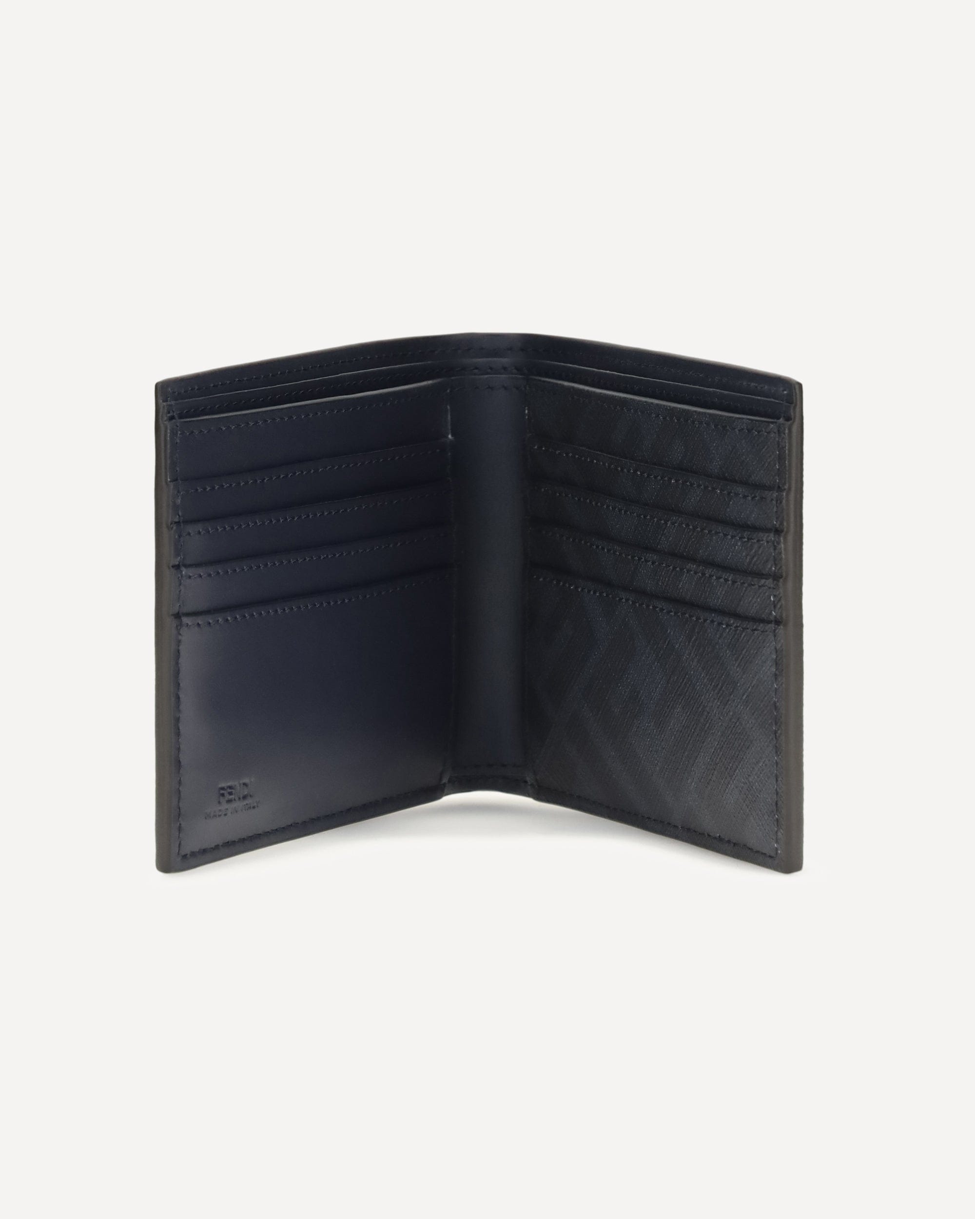Fendi Fendi Ff Leather And Canvas Bifold Wallet