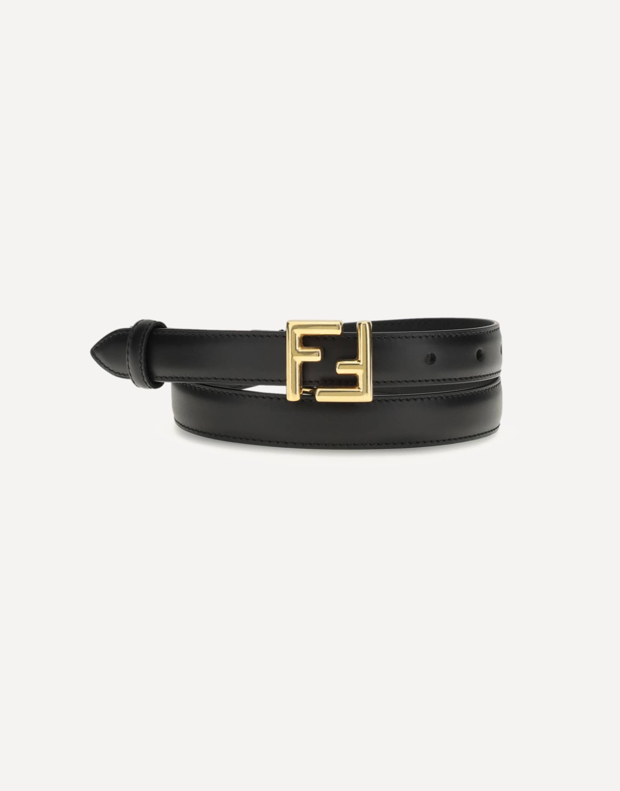 FENDI ブラックレザーベルト FFロゴ Fendi FFロゴ レザーベルト | Sendegaro JP