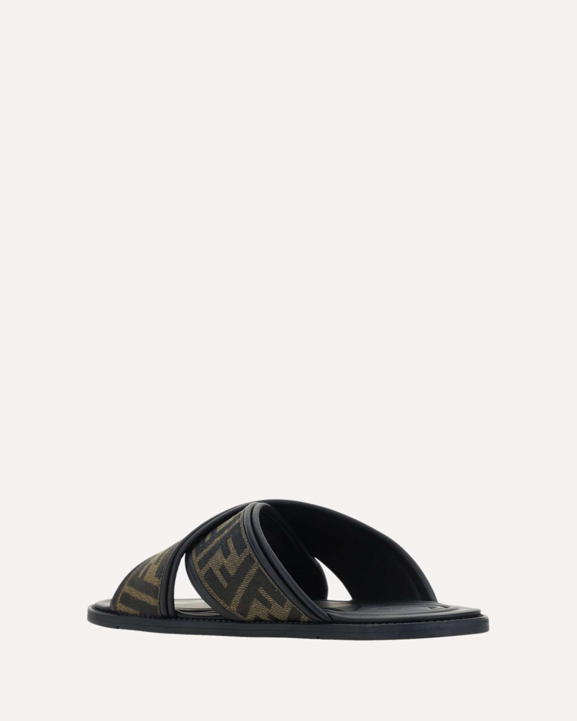 FENDI ブラック スライドサンダル フェンディ FENDI FENDI スライドサンダル 7X1377 ABO2 FFロゴ （F0QA1
