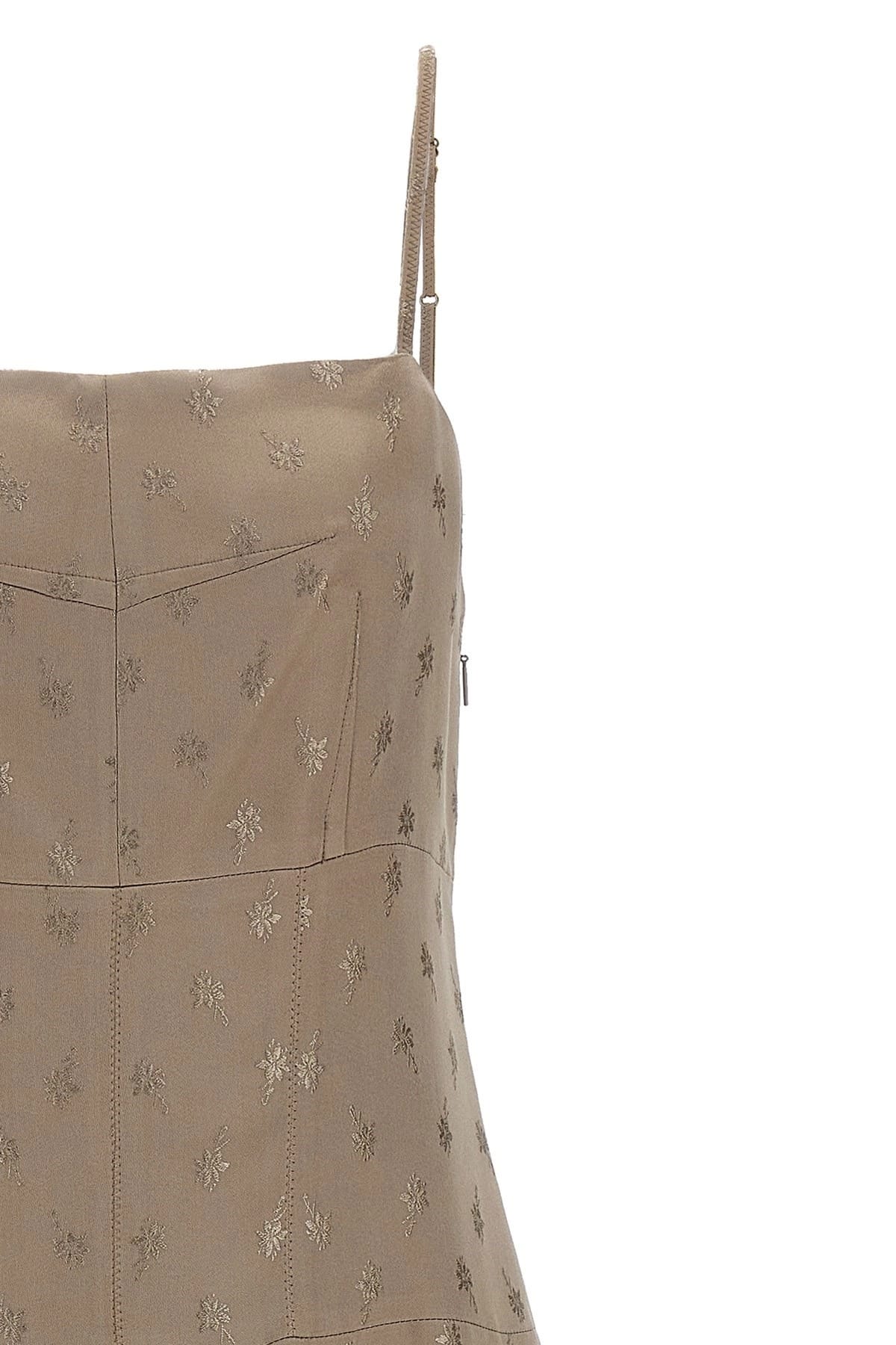 Fendi Fendi Floral Jacquard Satin Midi Dress