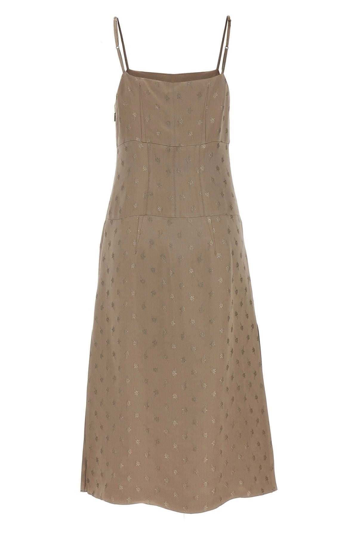 Fendi Fendi Floral Jacquard Satin Midi Dress