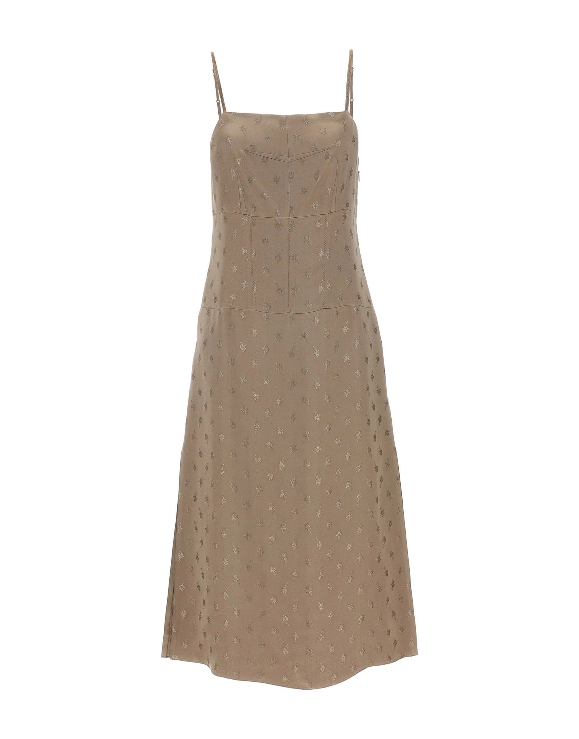Fendi Fendi Floral Jacquard Satin Midi Dress