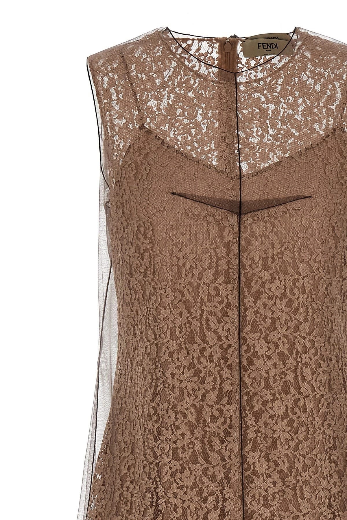 Fendi Fendi Floral Lace Midi Dress