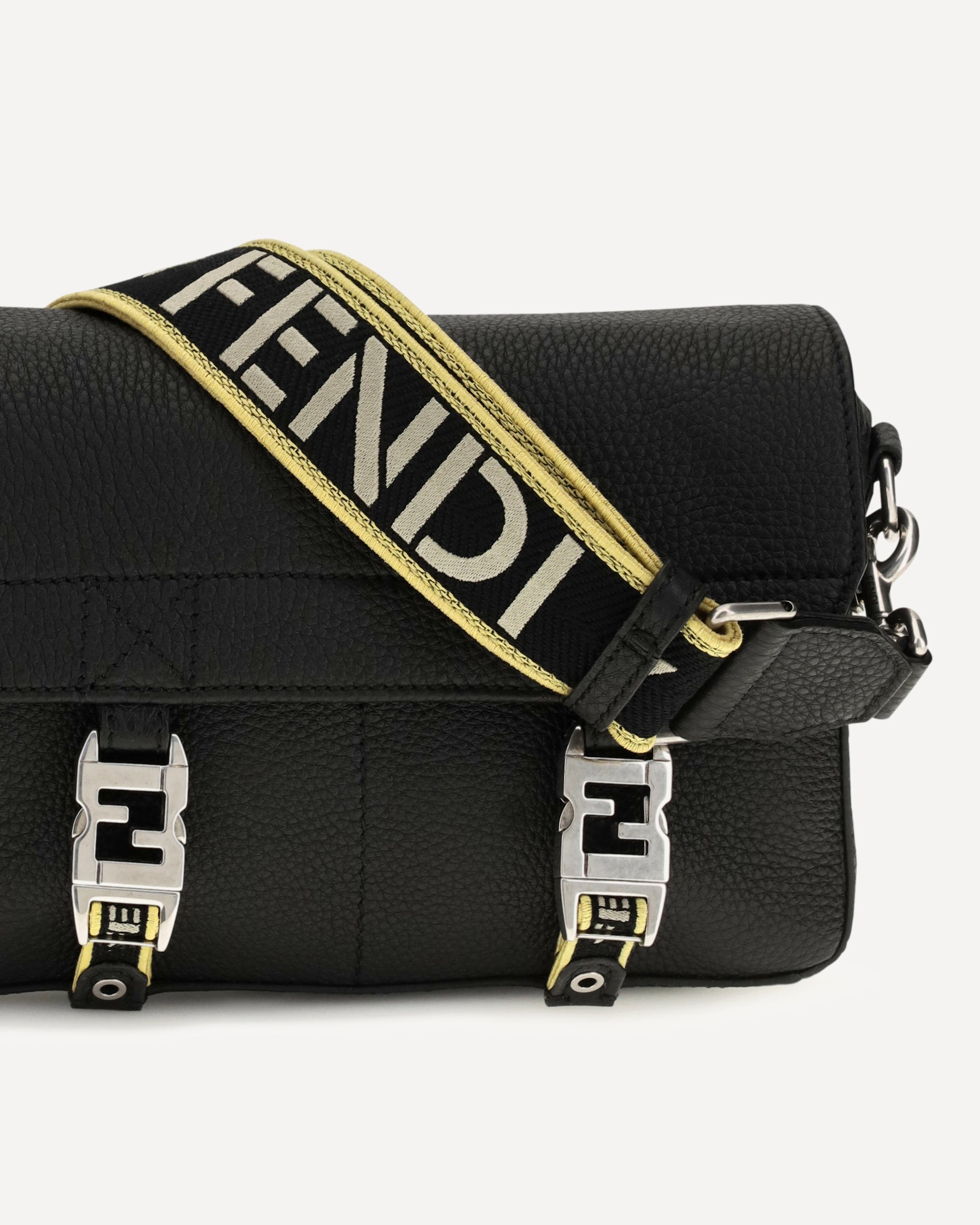 Fendi Flow Romano Leather Crossbody Bag