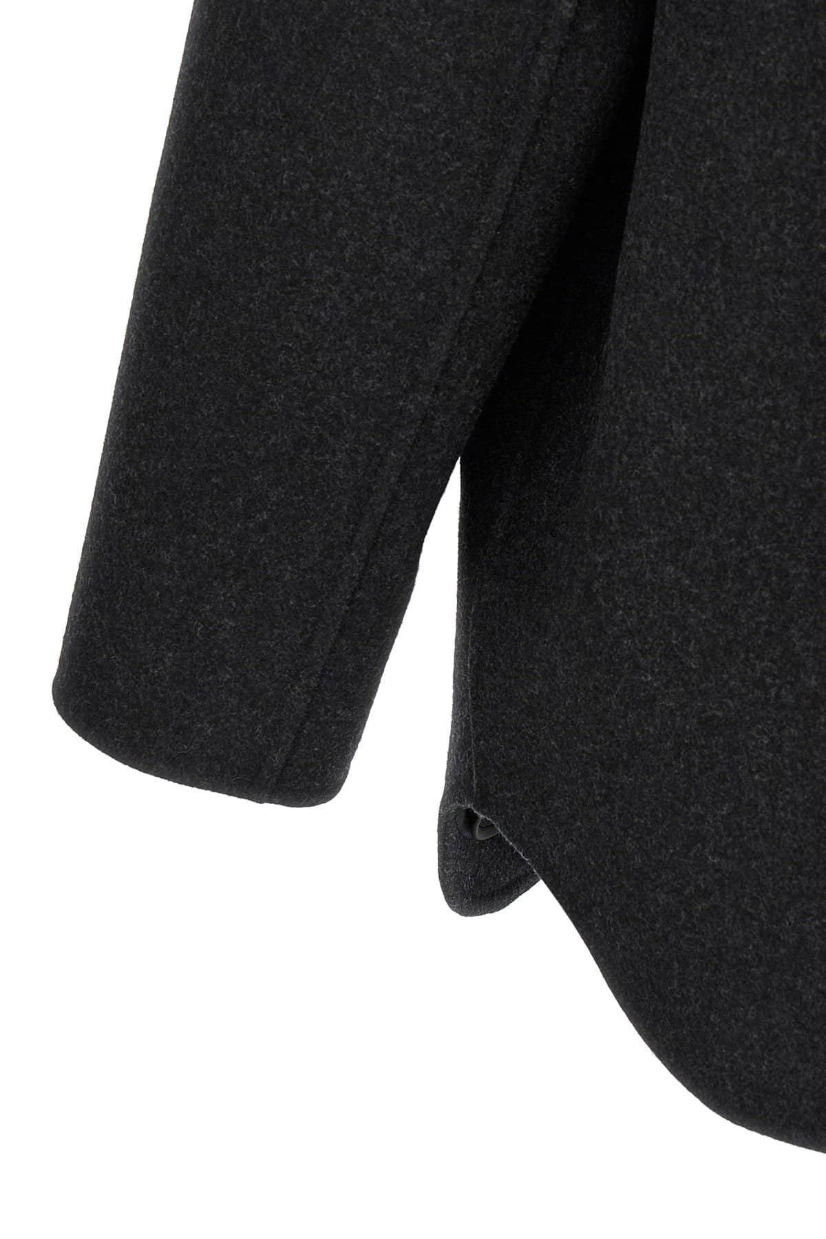 Fendi Fendi Gray Felt Wool Caban Coat