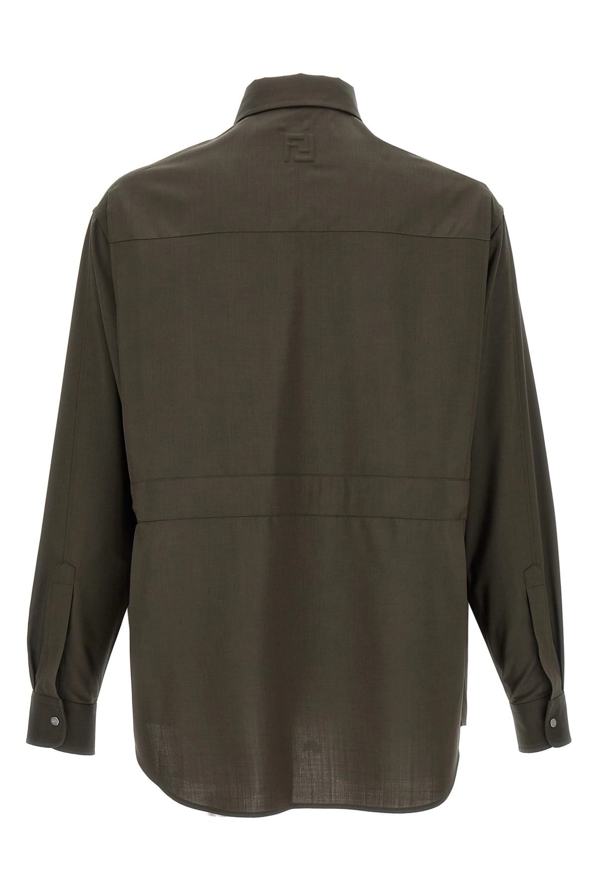 Fendi Fendi Green Wool Shirt