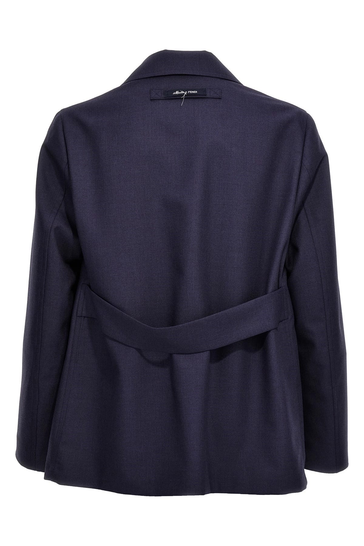 Fendi Fendi Half Belt Wool Jacket