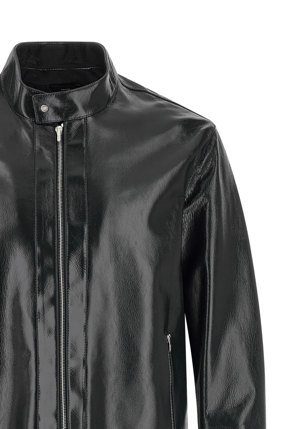 Fendi Fendi Lacquered Leather Blouson