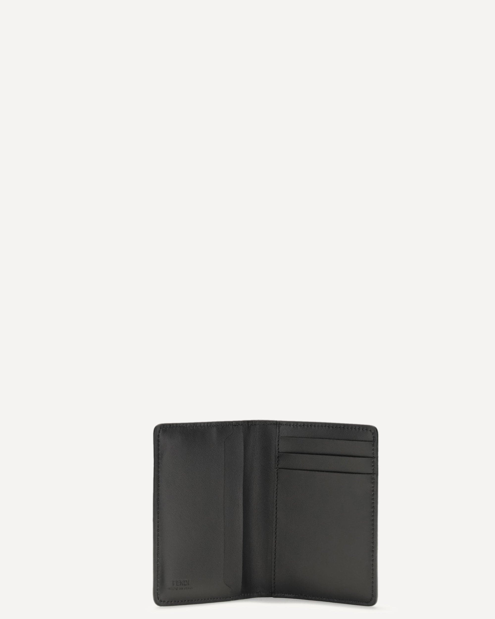 Fendi Leather Card Holder With Ff Detail