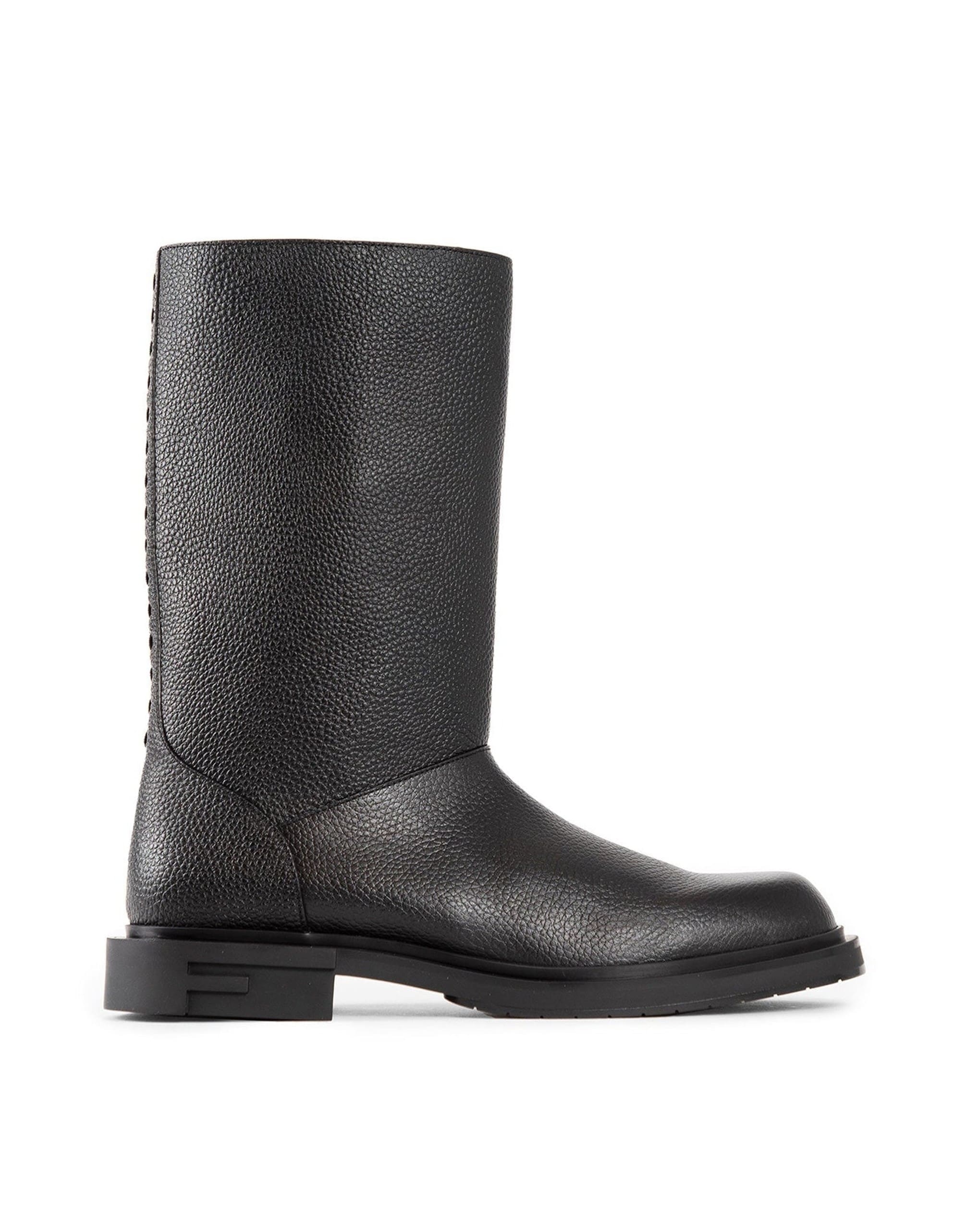 Fendi Leather Frame Boots
