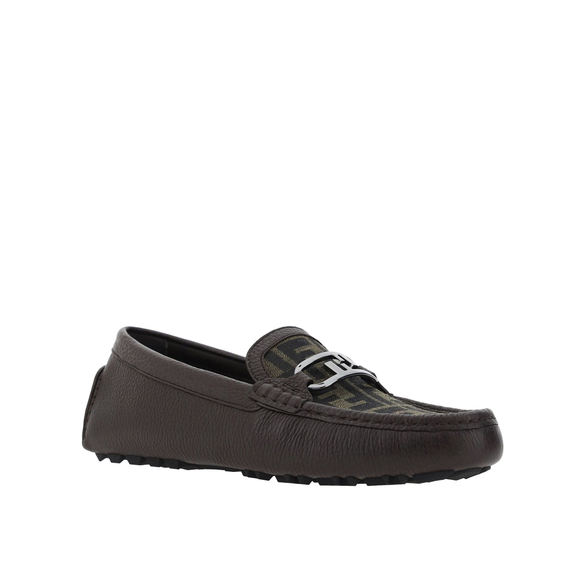 Fendi Leather Monogram Loafers - alternate view