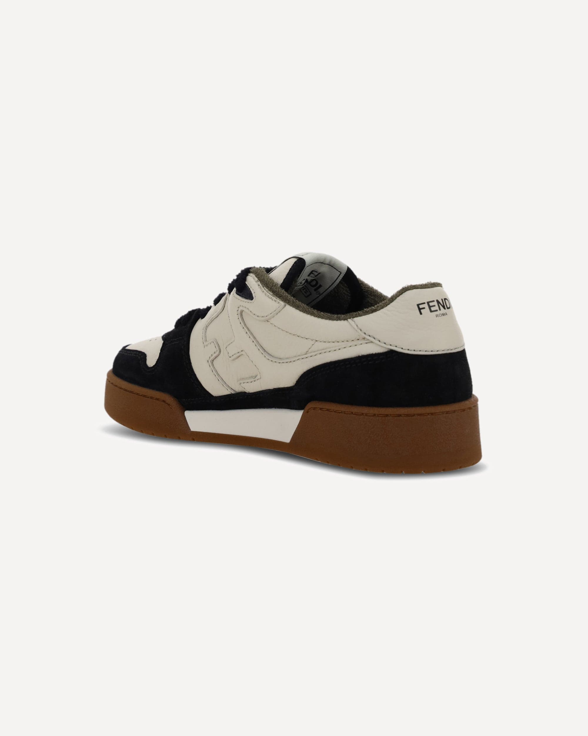 Fendi Leather Sneakers With Embossed Logo