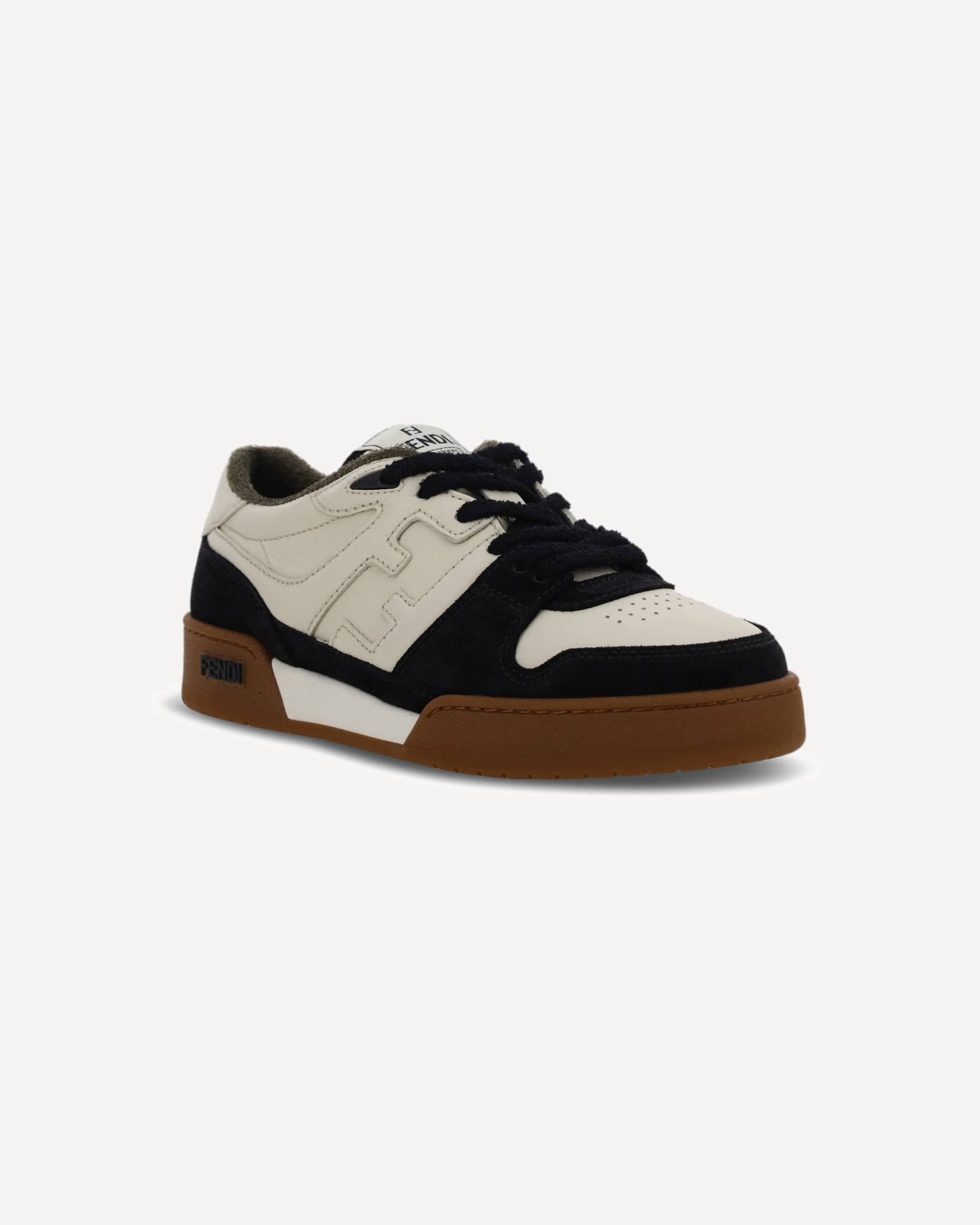 Fendi Leather Sneakers With Embossed Logo