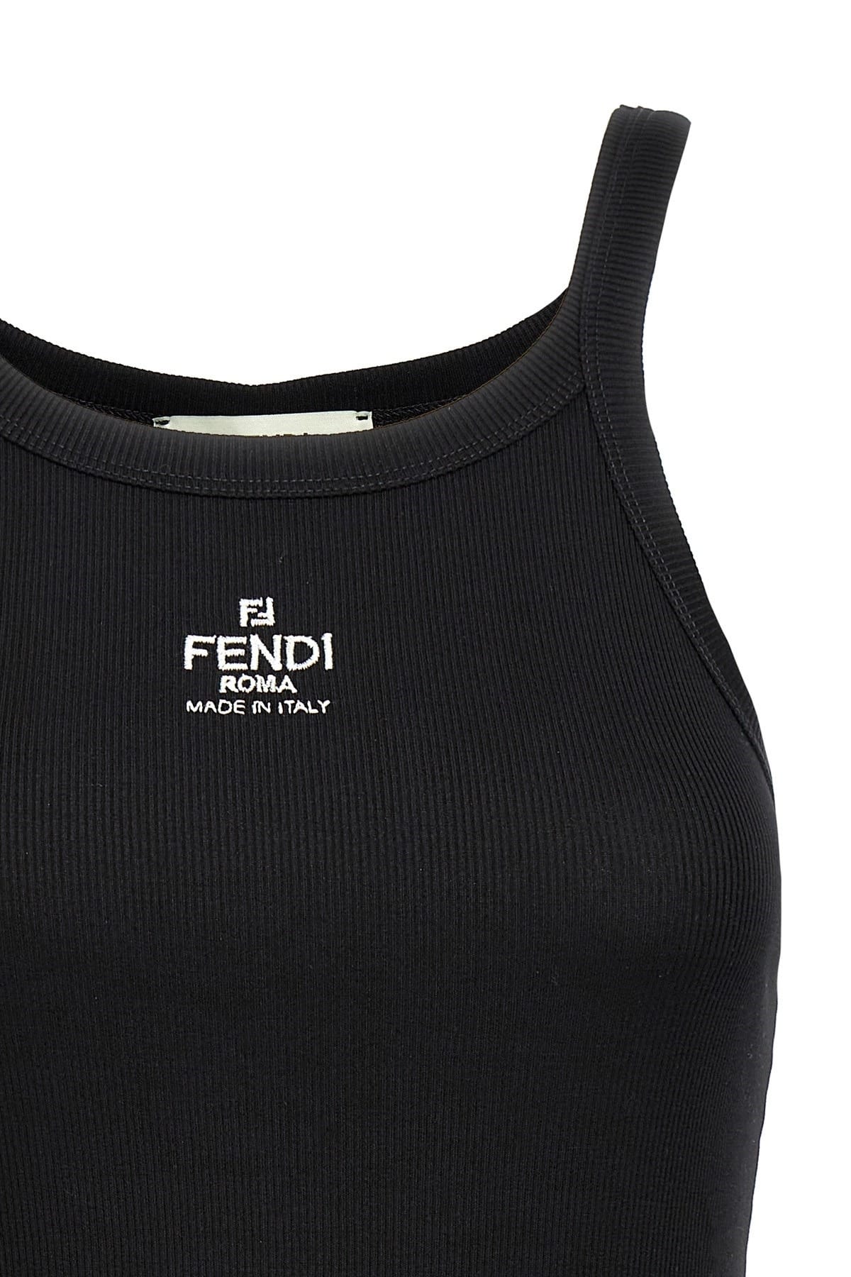 Fendi Fendi Logo-Embroidered Tank Top