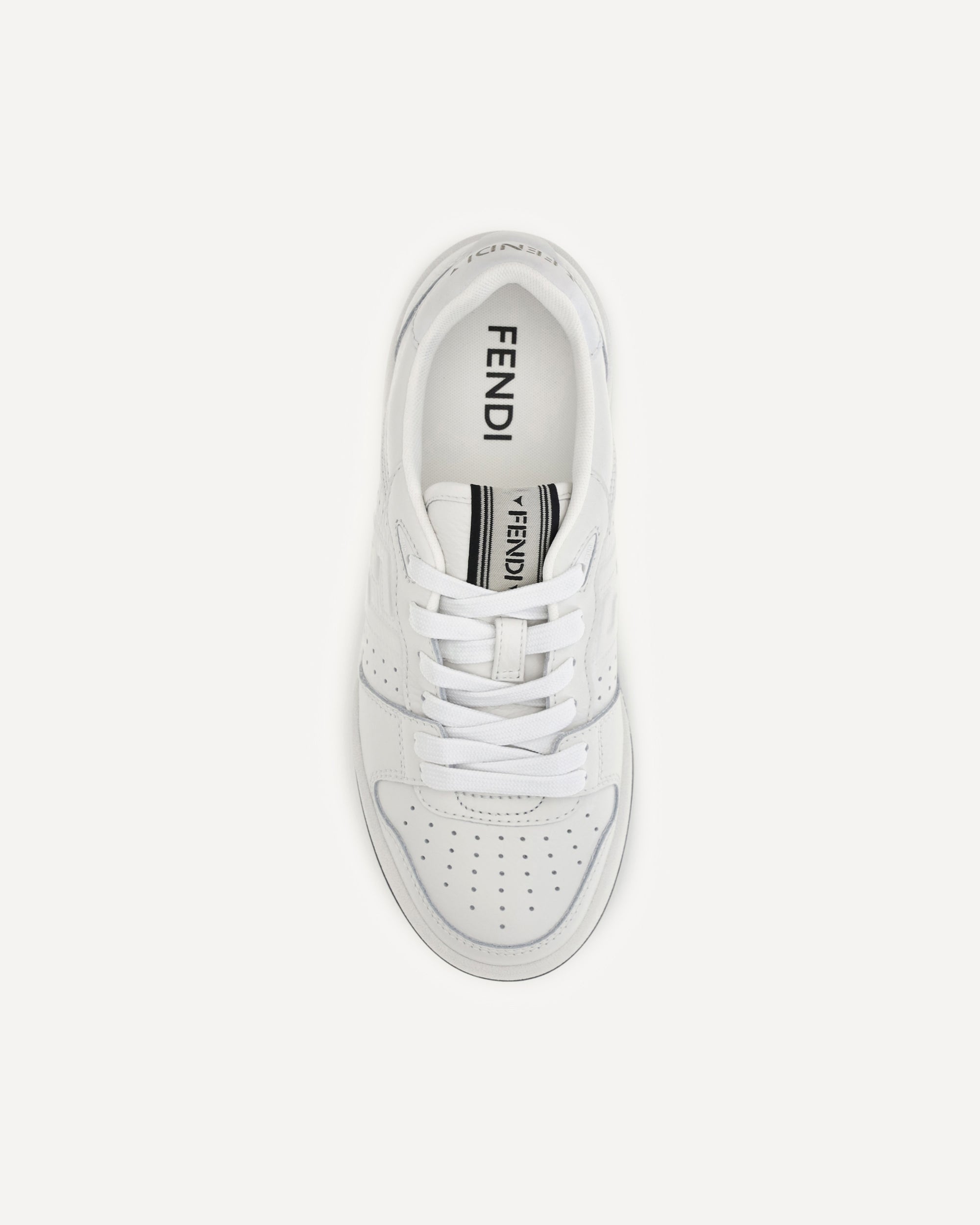 Fendi Match Canvas And Suede Sneakers